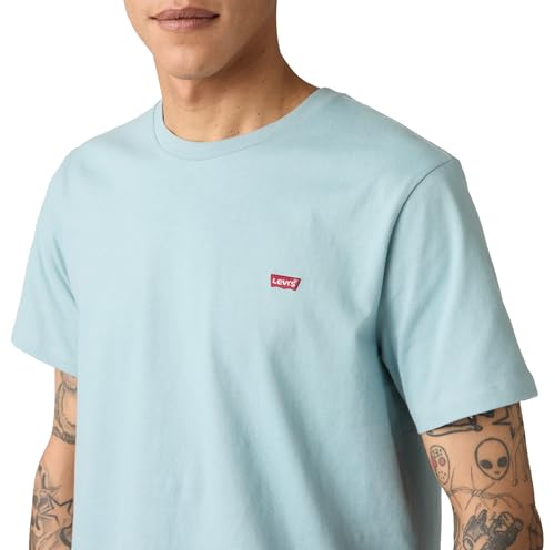 Detalle de Levi's SS Original HM Tee Stone Blue Jersey – Bleu Pierre, taille S