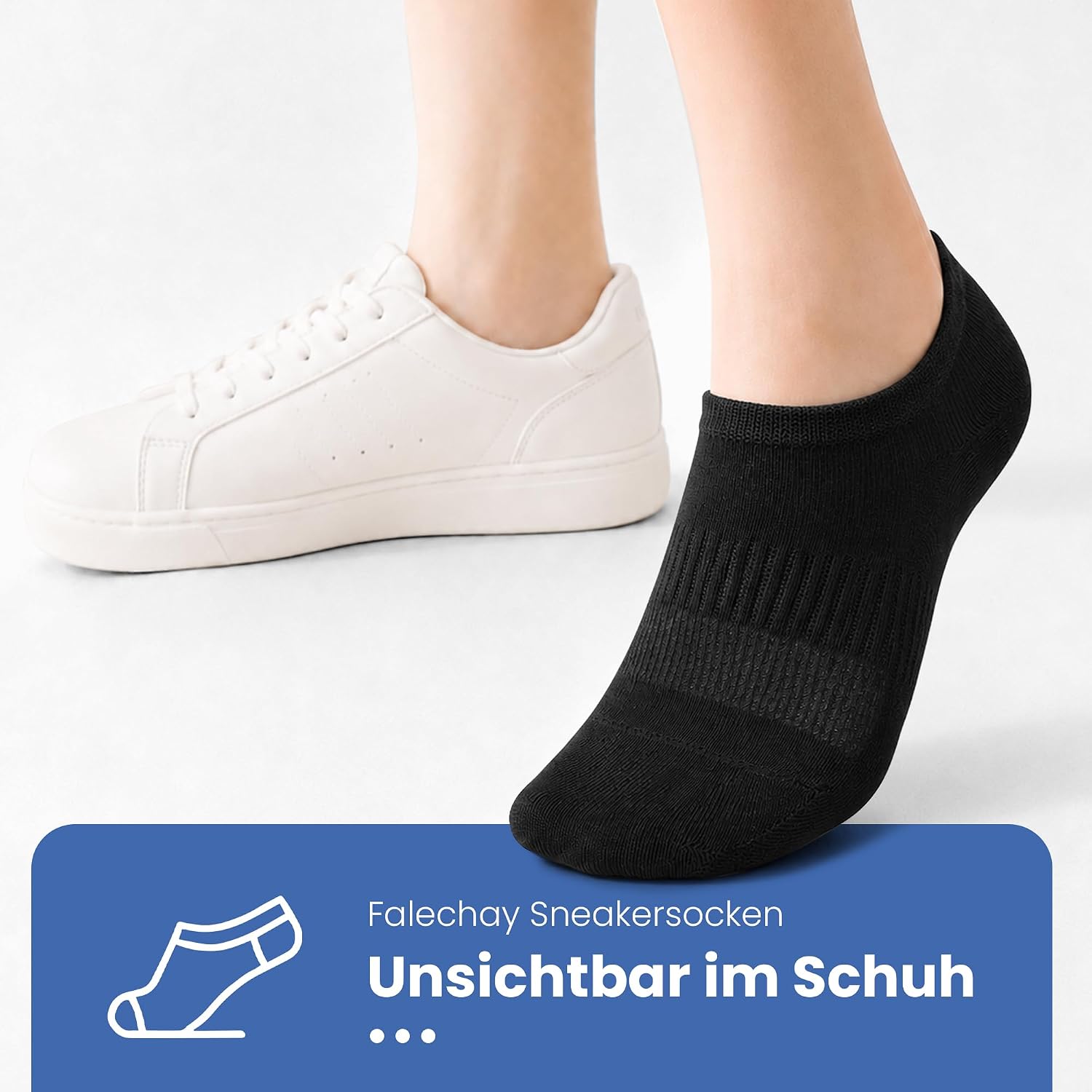 Thumbnail 1 de Falechay 10 Paar Sneaker Socken (No-Show) – Damen & Herren, unsichtbar im Schuh