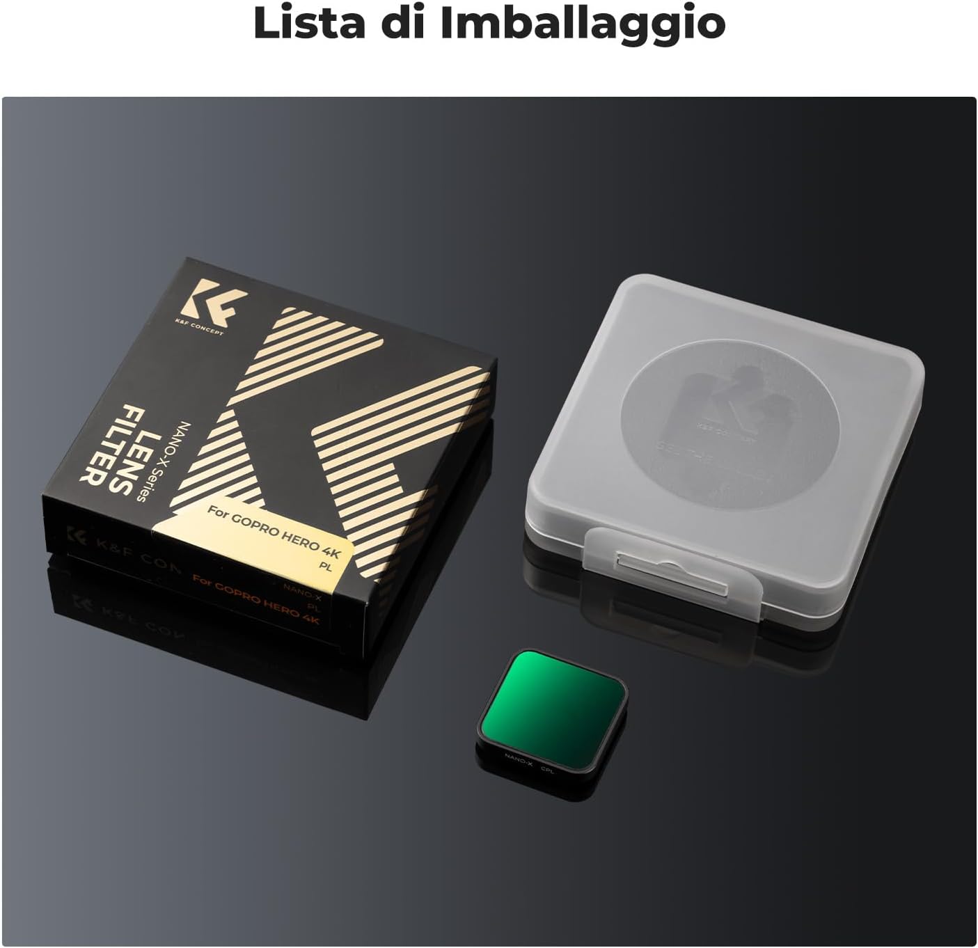 Thumbnail 6 de K&F CONCEPT Filtro CPL per GoPro Hero 4K