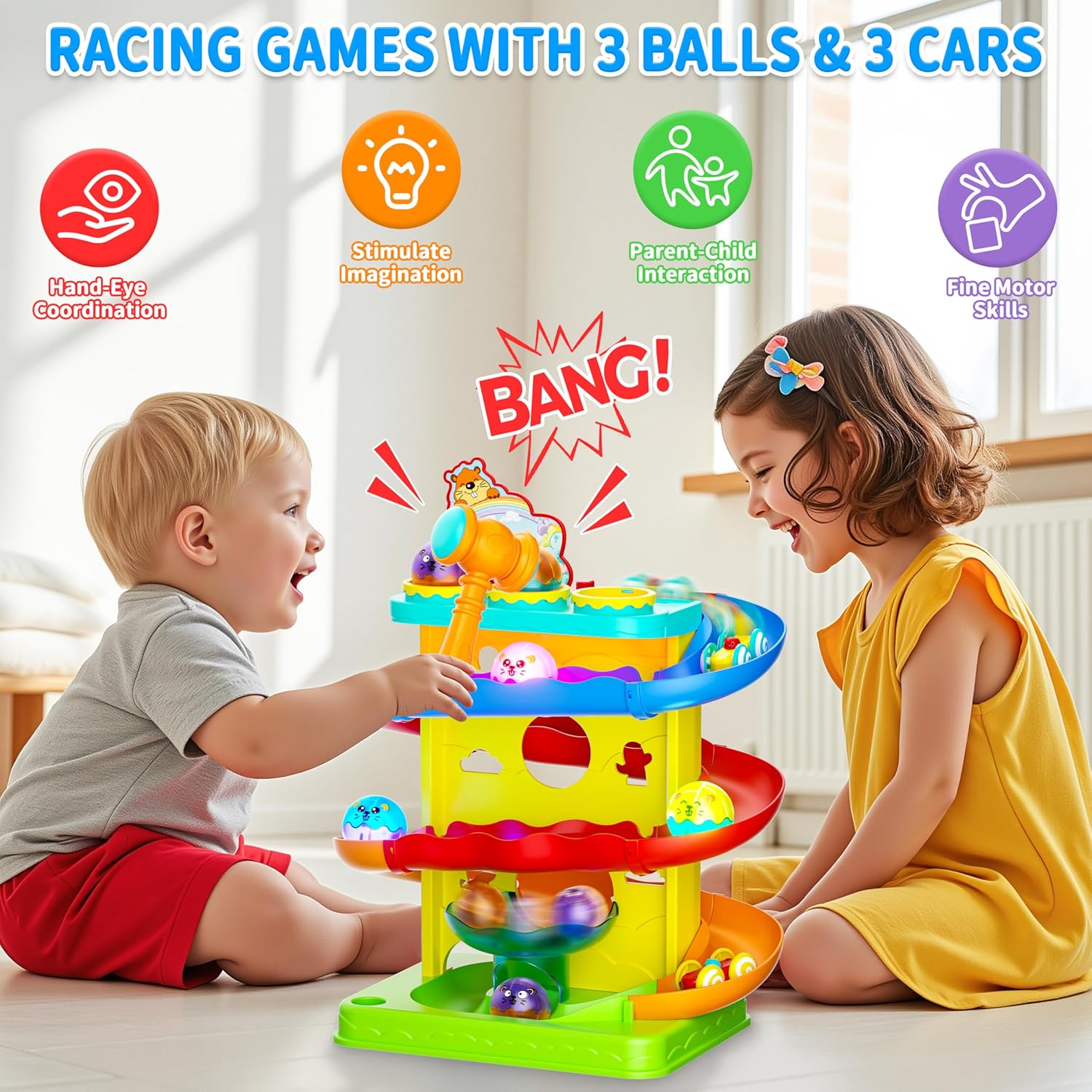Detalle 2 de Funwee 2-in-1 Rolling Ball Ramp Toy