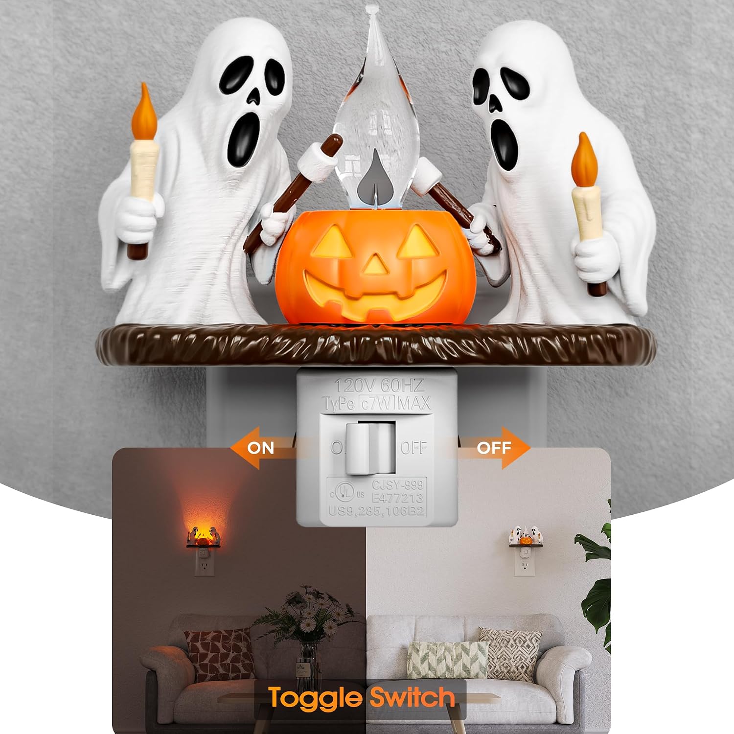 Detalle 2 de Briignite Ghost Night Light 2-Pack