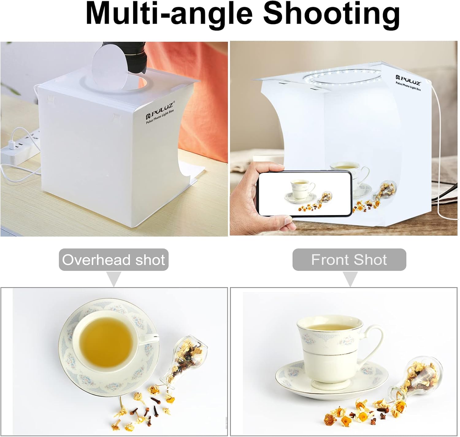 Detalle de PULUZ Light Box 9’/23CM Three Colour Temperature Foldable Photo Studio for Small Products