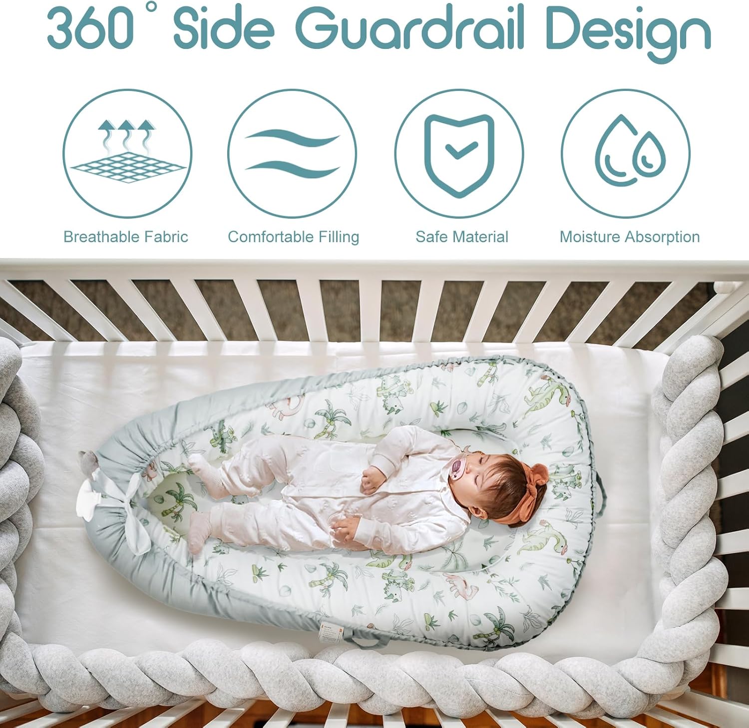 Thumbnail 3 de Wdmiya Baby Nest Pod for Newborn 0-12 Months Dinosaurs