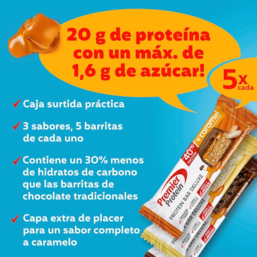 Thumbnail 2 de Premier Protein Bar Deluxe Multisabor 15x50g 🍫