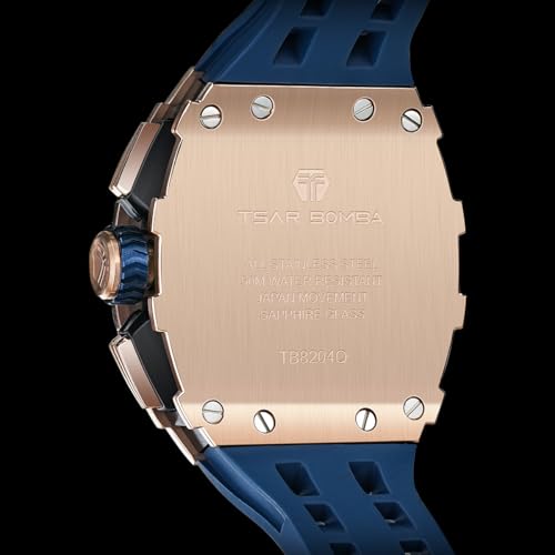 Detalle de Tsar Bomba Men’s Watch: 50M Waterproof Tonneau with Sapphire Glass and Chronograph