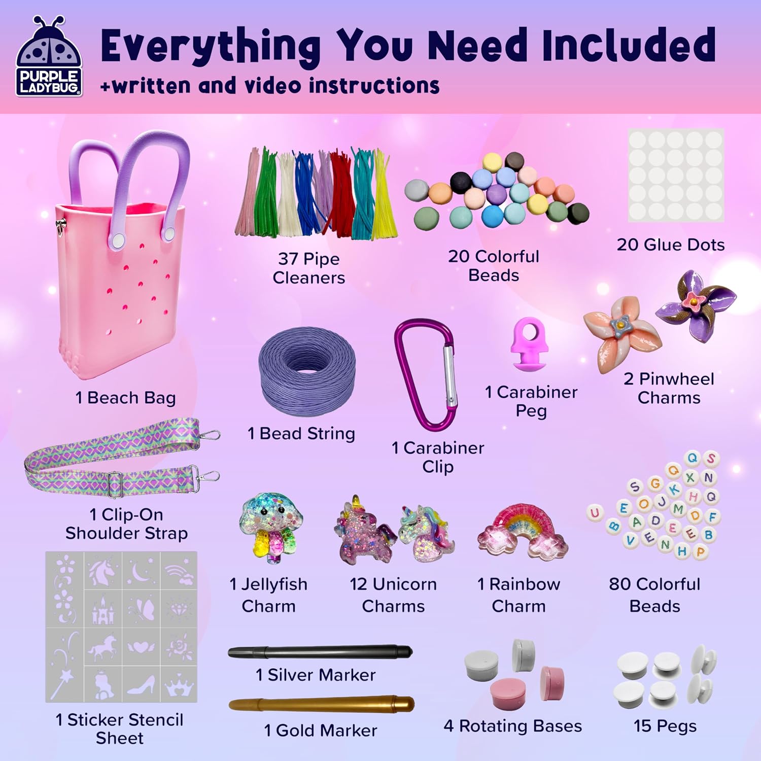 Detalle de Personalized Summer Beach Bag Craft Kit for Girls