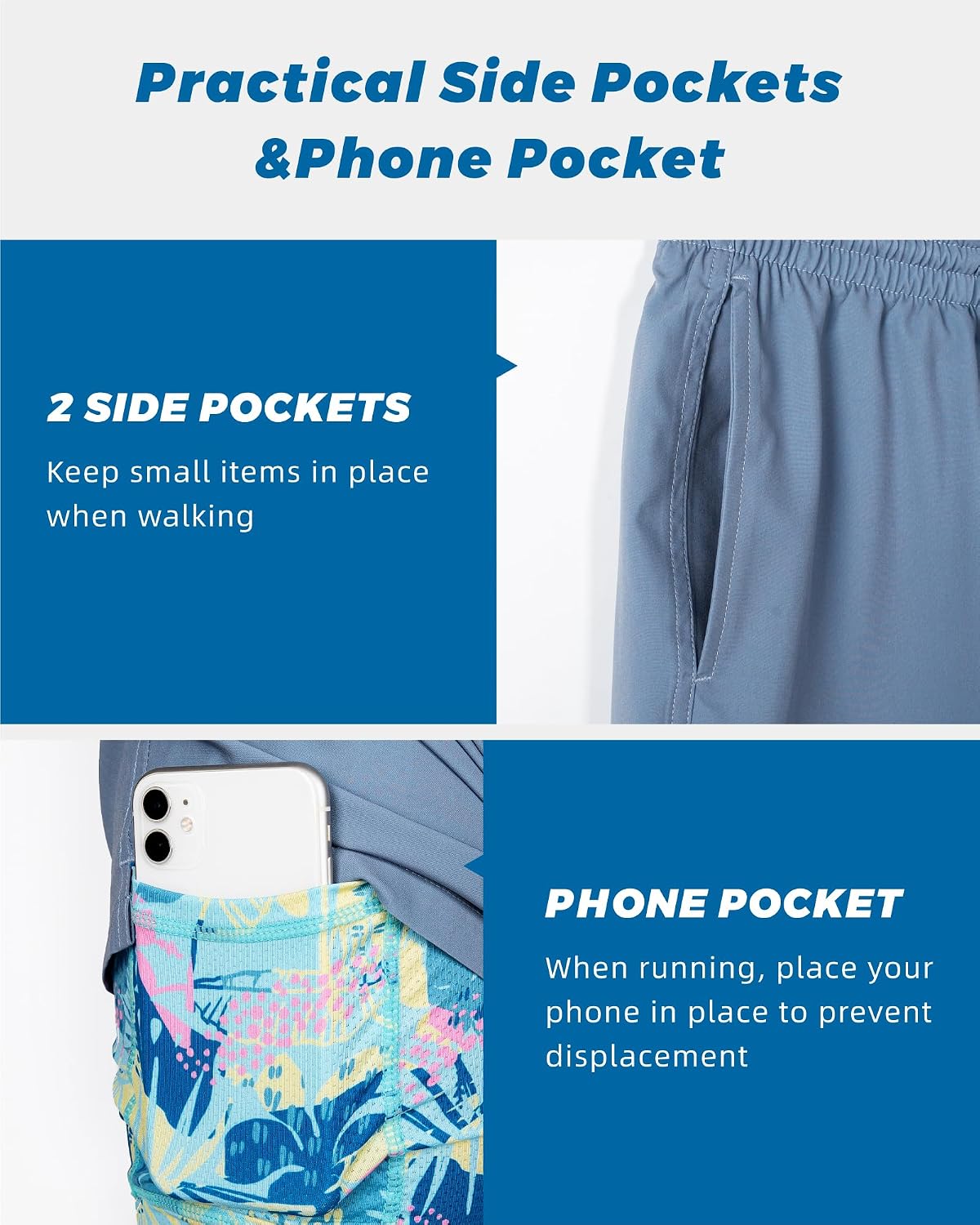 Thumbnail 5 de SURF CUZ Men's Swim Trunks with Compression Liner — 7" Inseam Quick-Dry Stretch Board Shorts