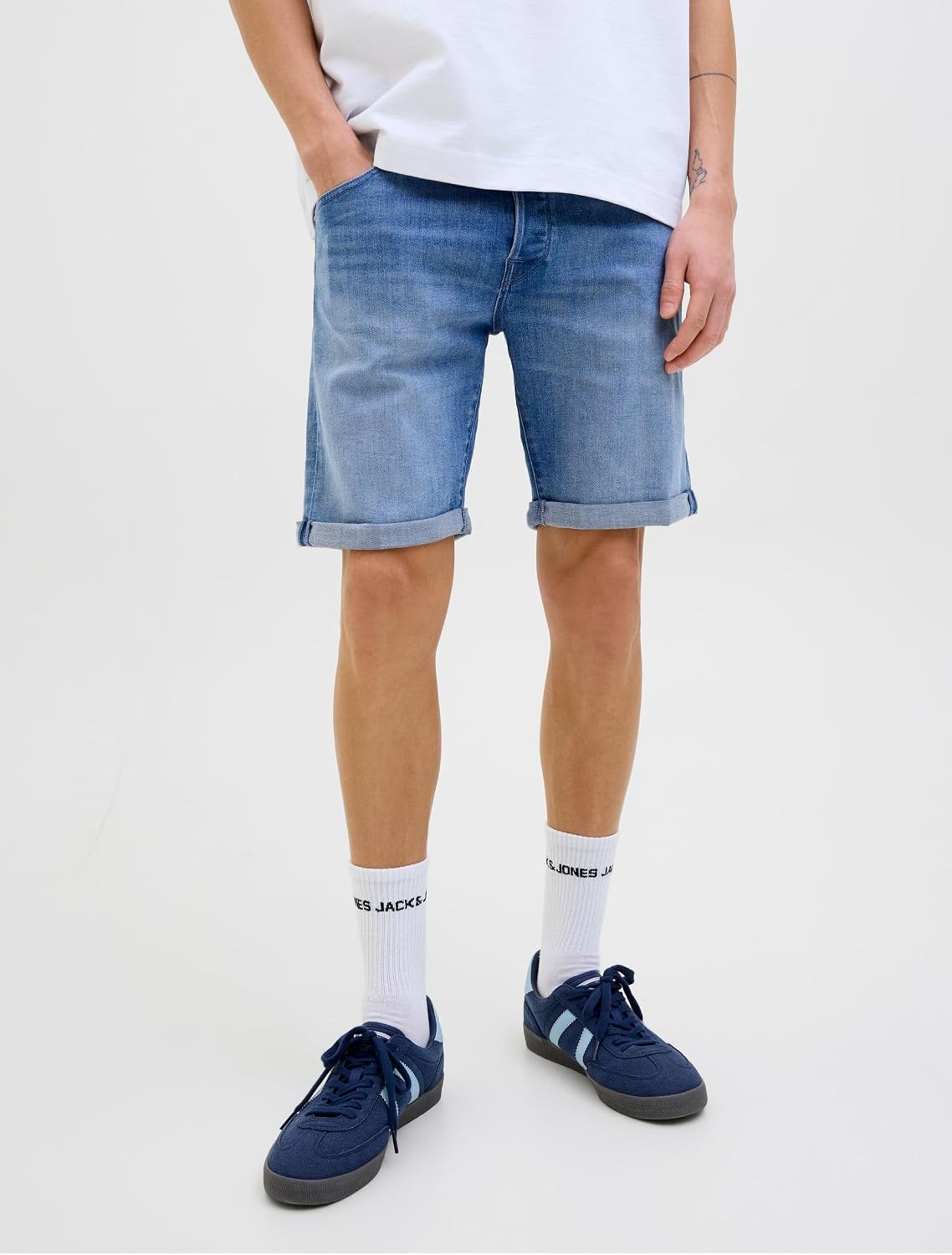 Thumbnail 2 de JACK & JONES Shorts para hombre - Blue Denim, ajuste regular, pack Am 318, talla L