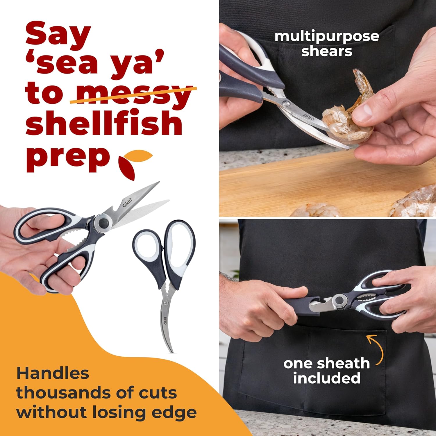 Thumbnail 1 de Gidli Kitchen Shears 7"
