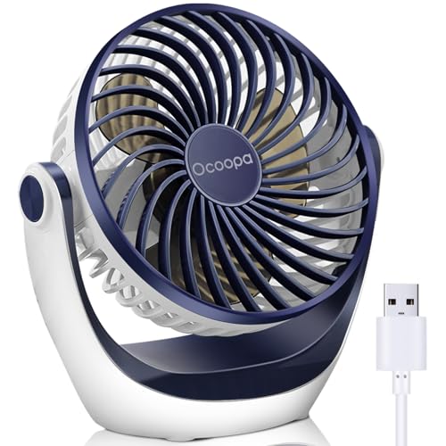 Detalle de OCOOPA USB Ventilator – kompakter Tischventilator mit starkem Wind, 3 Geschwindigkeiten und 360° Kopf
