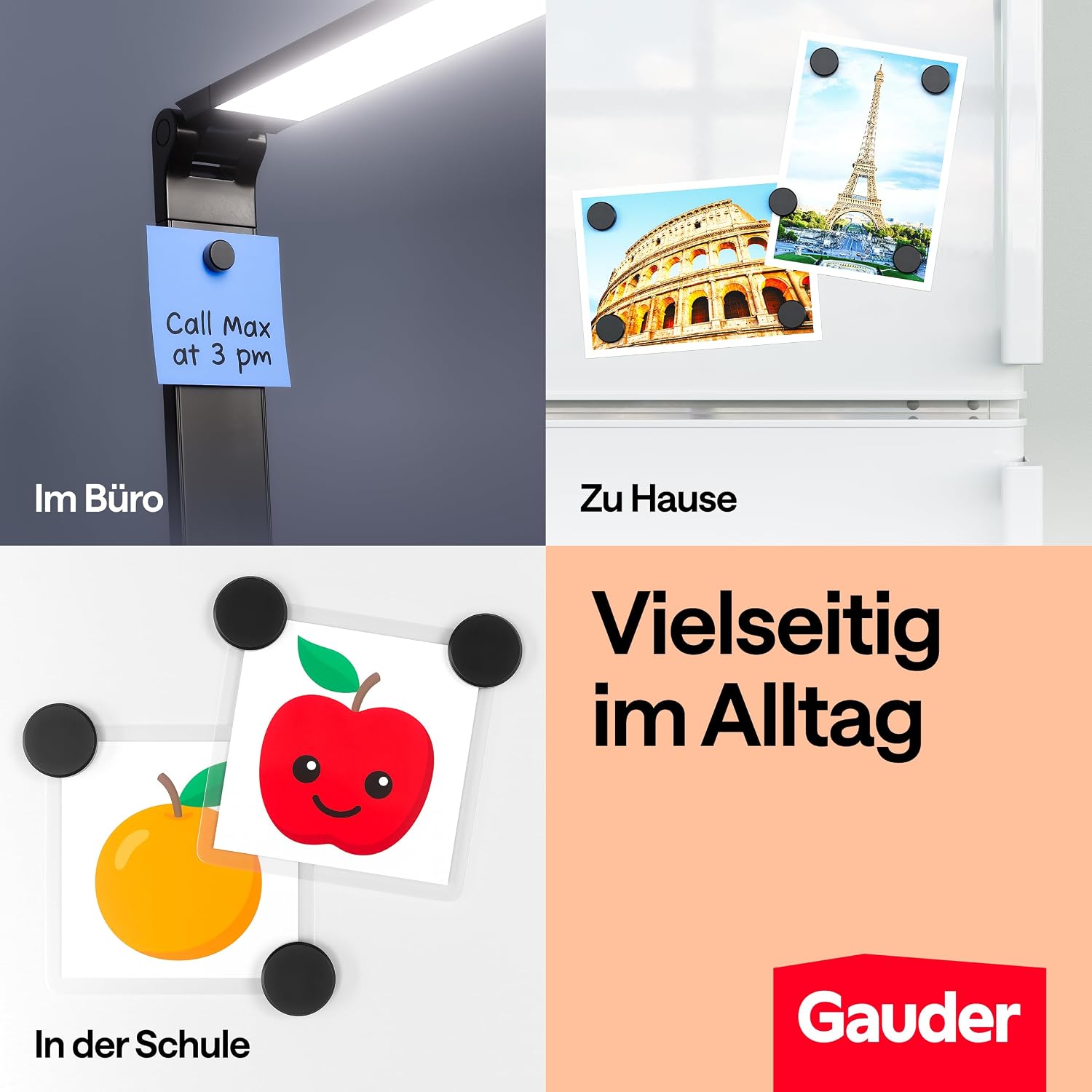 Detalle 2 de GAUDER Magnete 62 Stück 18×5 mm Kühlschrankmagnete 🧲