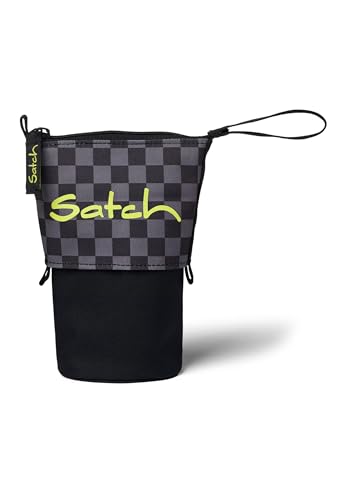 Detalle de Satch Pencil Slider extra groß inkl. Trennfach – Reißverschlussfach, Stiftehalter, Geodreieck, Sichtfenster für Stundenplan