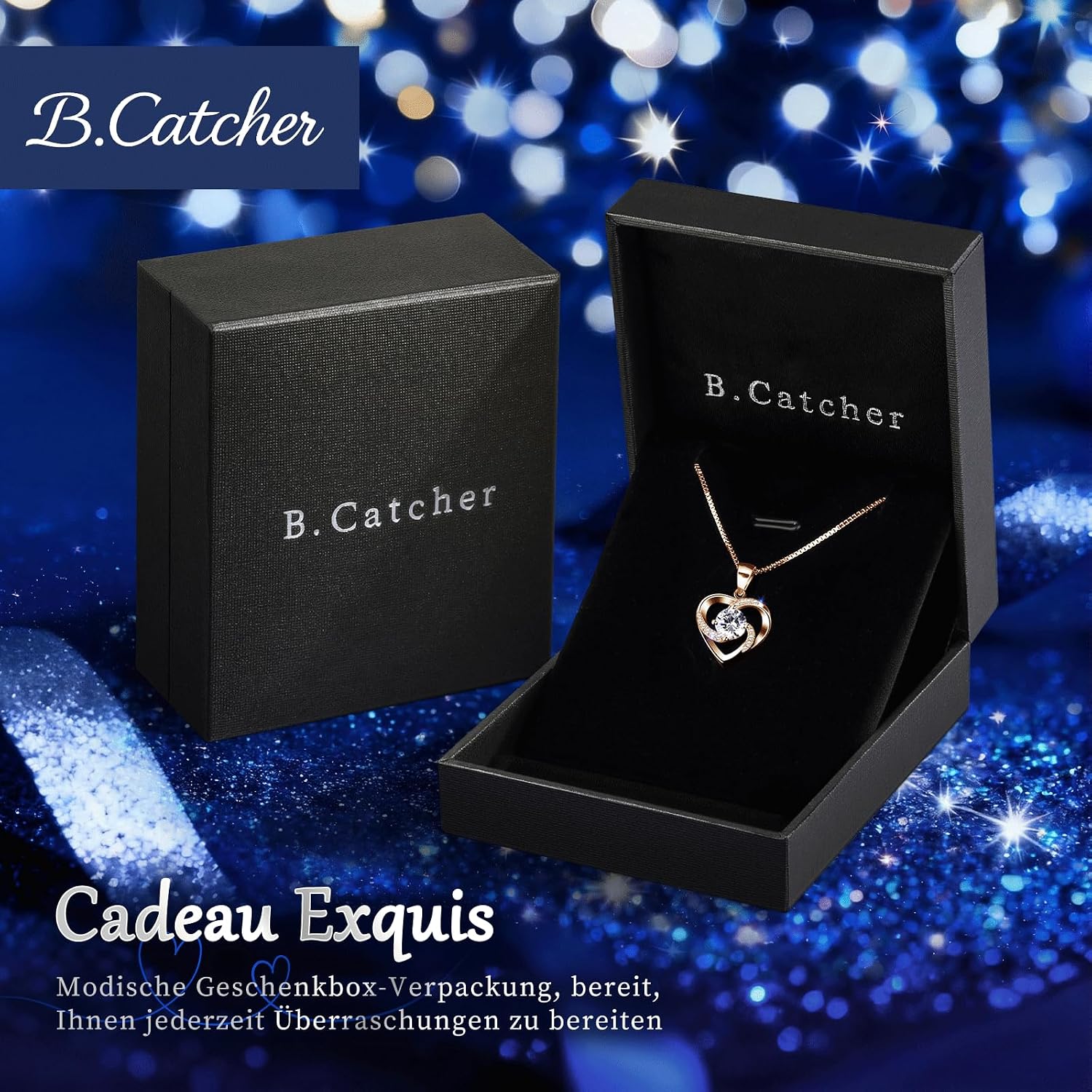Thumbnail 4 de B.Catcher Collier Coeur Argent 925 45 cm