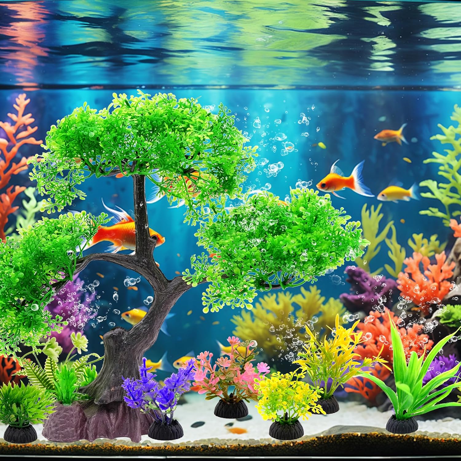 Thumbnail 2 de JJQHYC 10 Pack Fish Tank Decorations