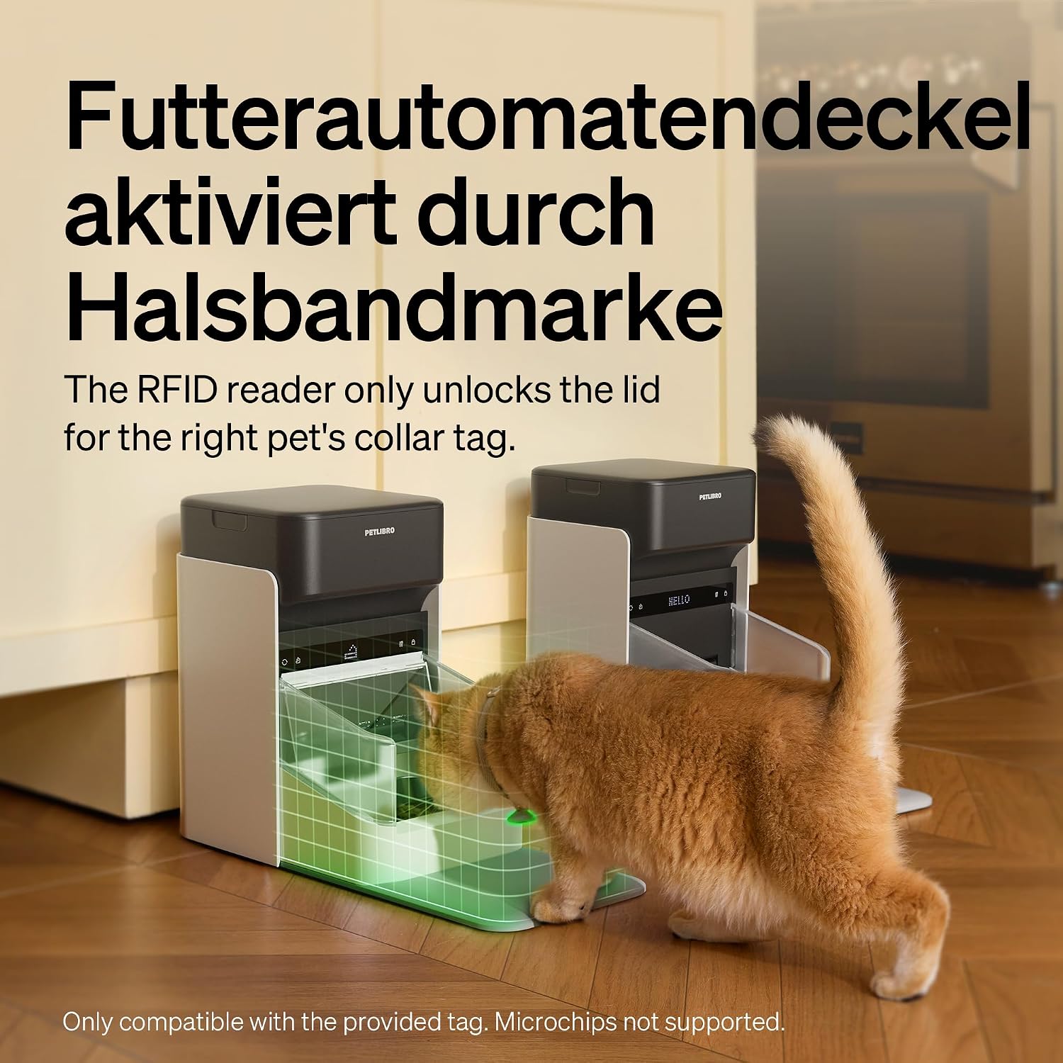 Detalle de PETLIBRO Futterautomat Katze RFID – 3L, 10 Mahlzeiten, 5G Wi‑Fi, App‑Steuerung