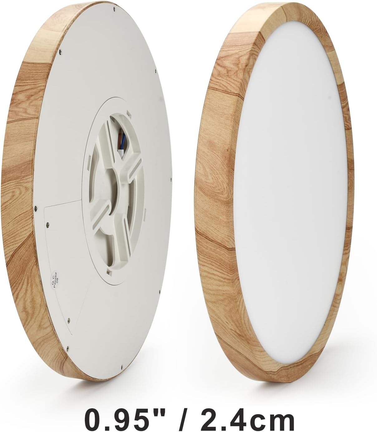 Thumbnail 3 de LVL LED Ceiling Light 24W: Wood Grain Flat Round Nordic Flush Mount
