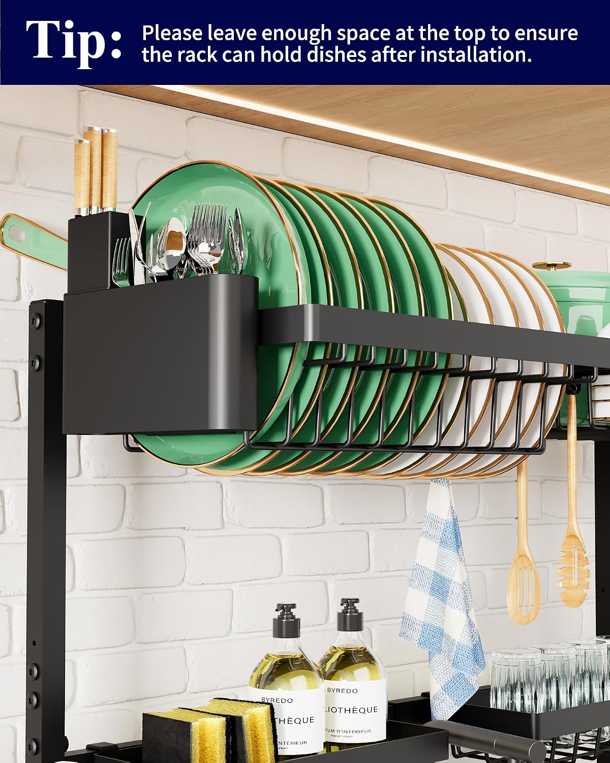 Thumbnail 2 de Kitsure Over The Sink Dish Drying Rack 30