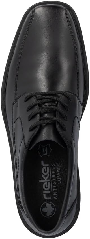 Detalle de Rieker B0812-00 Herren Businessschuhe Glattleder, Schwarz, Gr. 40 – Extraweite