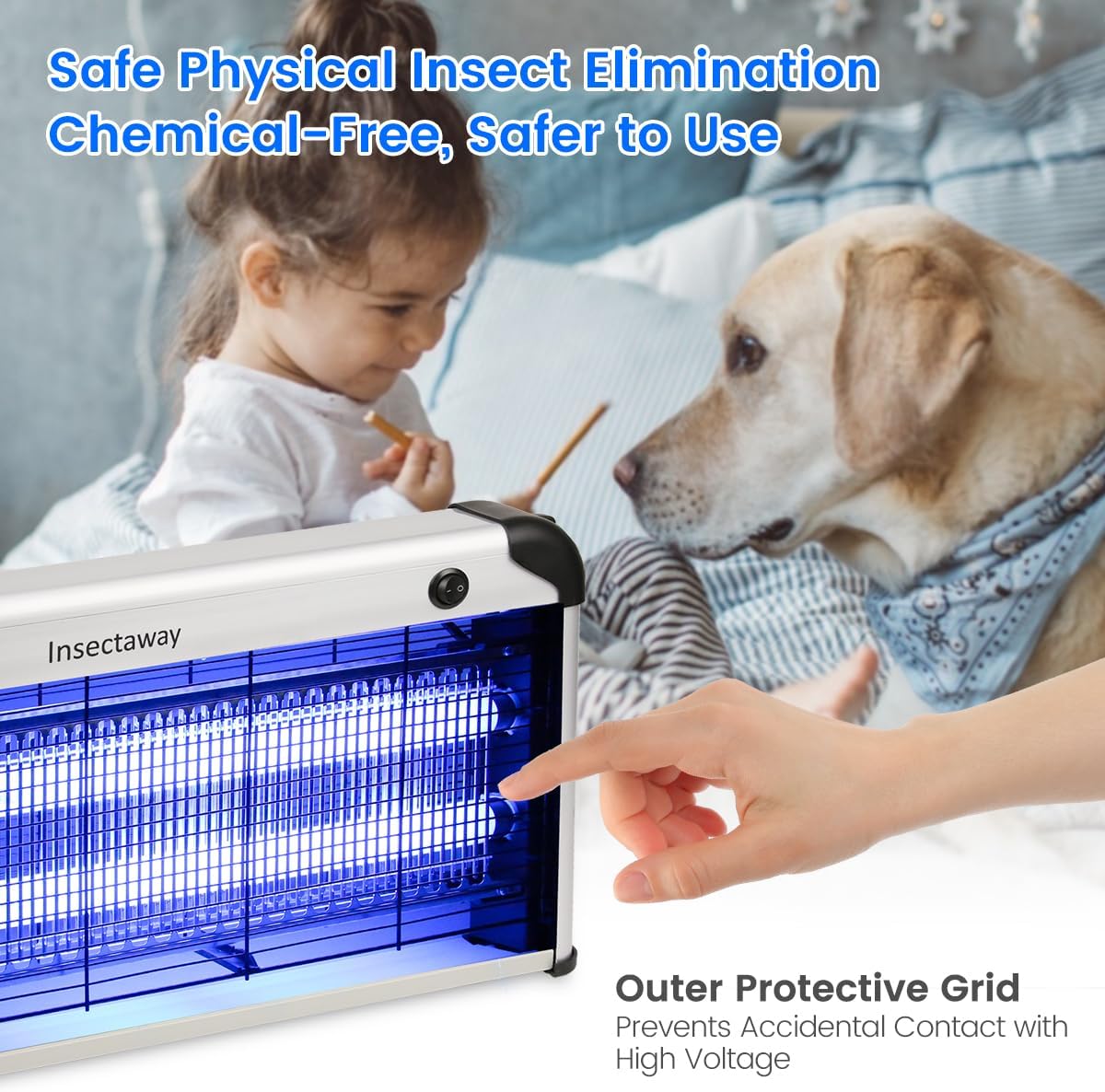 Thumbnail 5 de Fly Killer Bug Zapper - 2400V, 20W UV Insect Killer Lamp (2-Pack) for Indoor Use