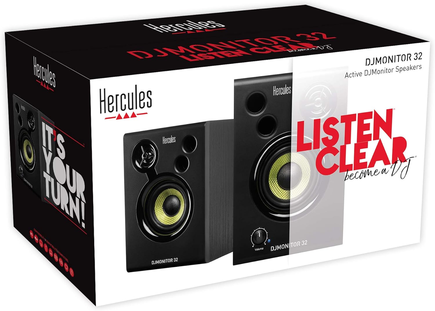 Thumbnail 6 de Hercules DJMonitor 32 EU Version: monitor DJ attivo 2 vie con Bluetooth e altoparlanti da 3,5”