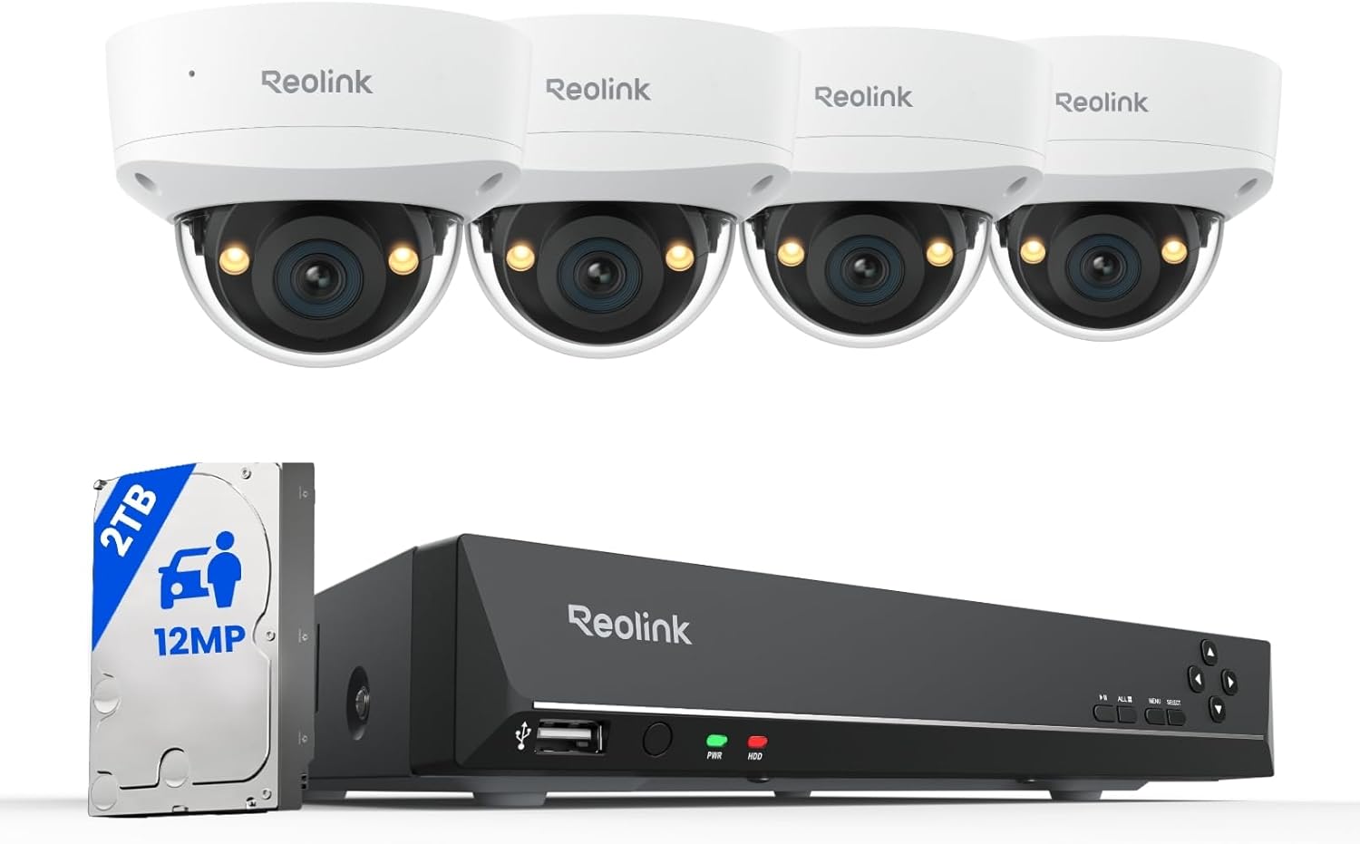 Detalle de Reolink RLK8-1200V4 Sistema PoE 12MP con HDD 2TB