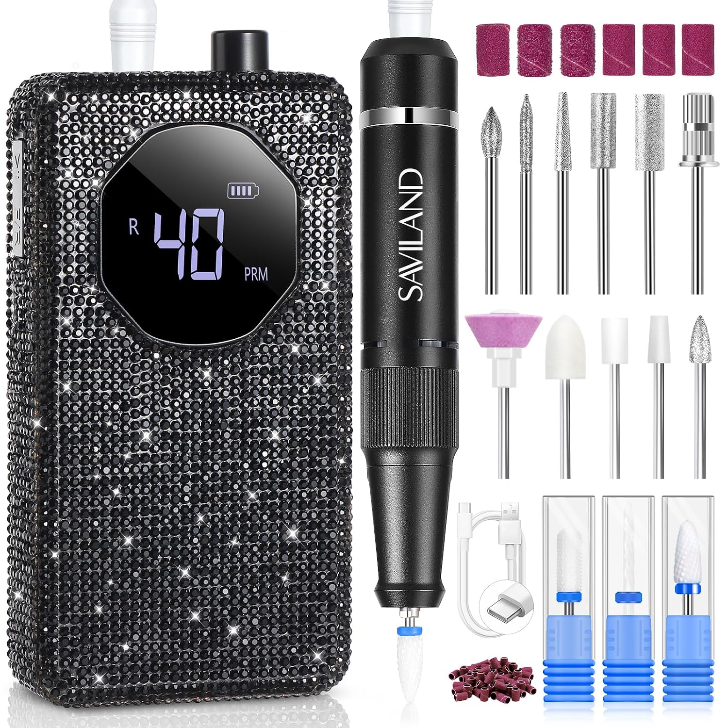 Detalle de SAVILAND Professional Nail Drill 40000 RPM
