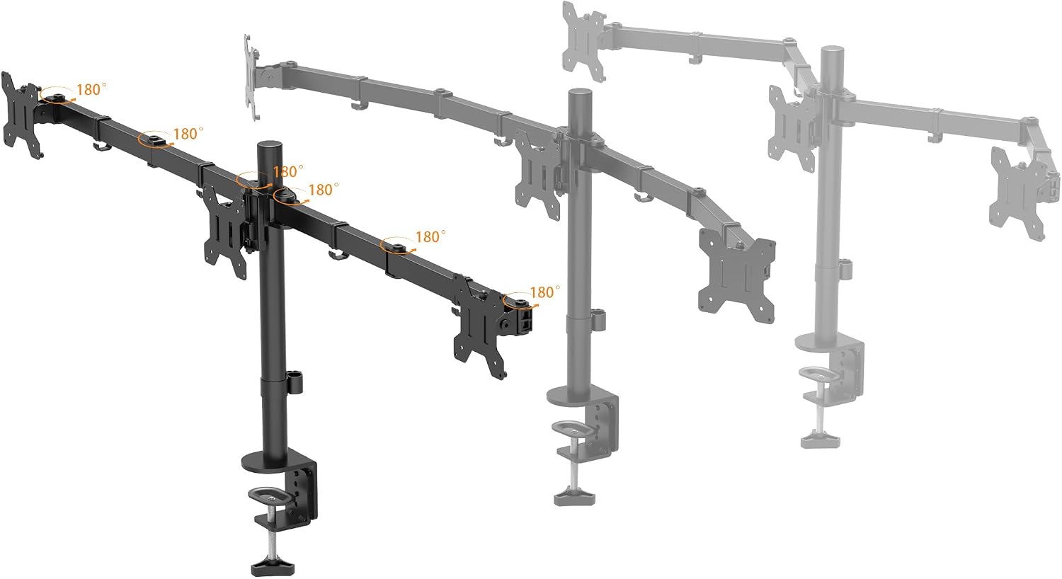 Thumbnail 3 de BONTEC Supporto monitor triplo 13–24" per scrivania