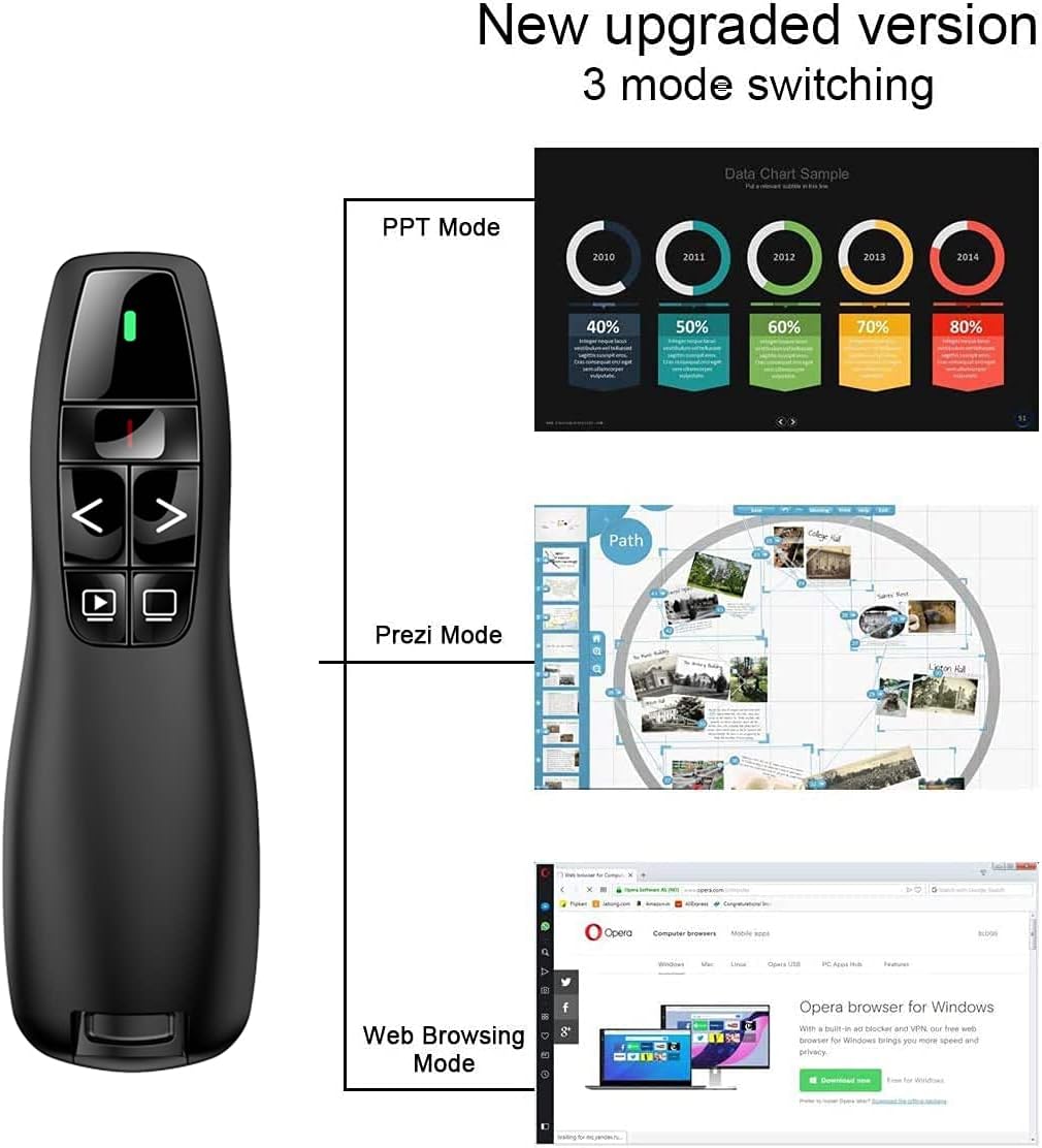 Thumbnail 5 de Qui 328FT Wireless Presentation Clicker