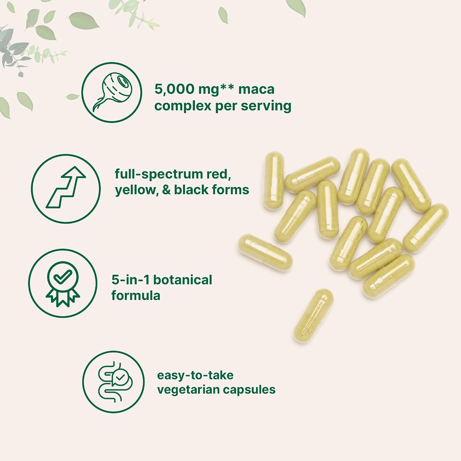 Detalle de Micro Ingredients Maca Root Capsules, 240 Veggie Capsules
