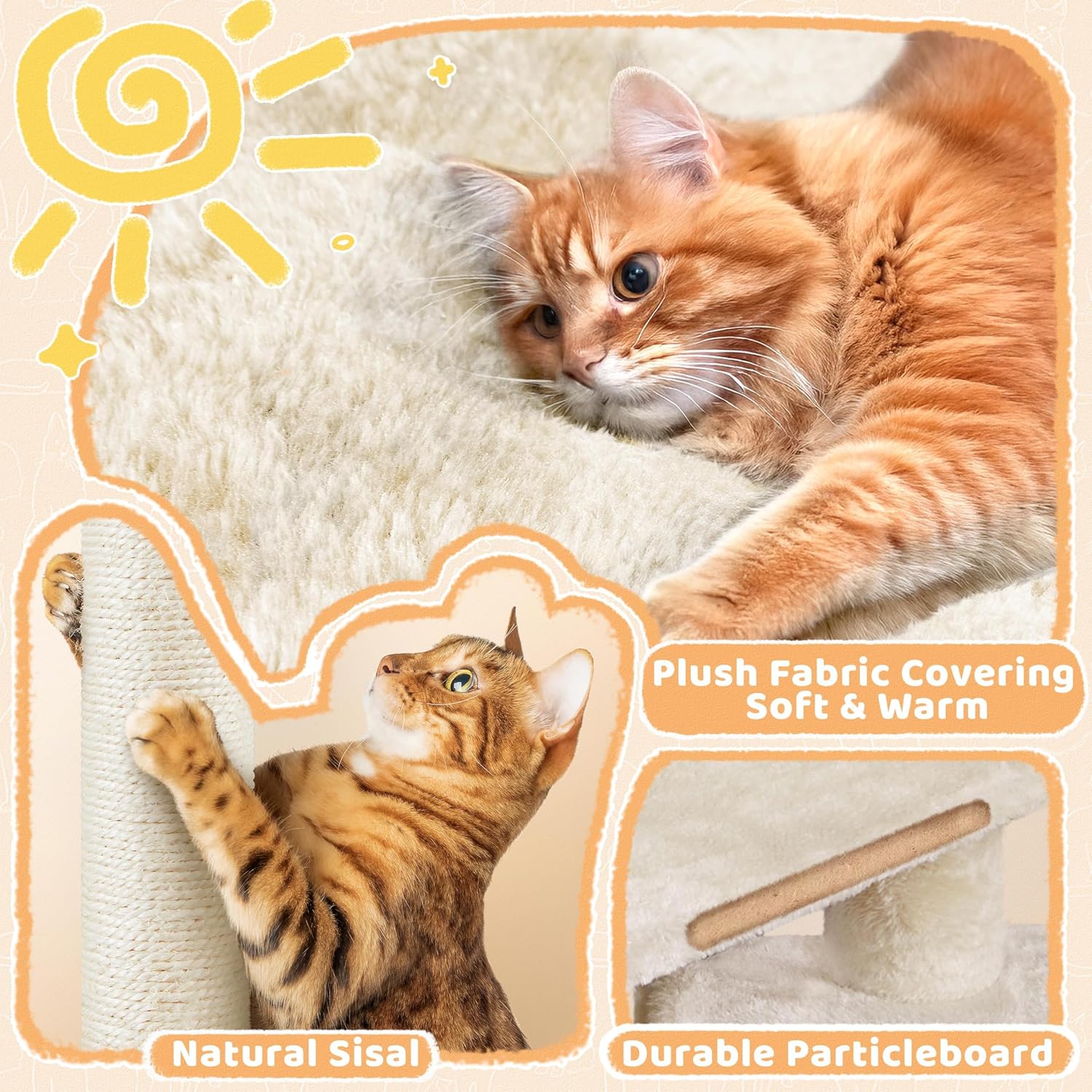 Thumbnail 4 de Yaheetech Cat Tree 87cm Small Cat Tower