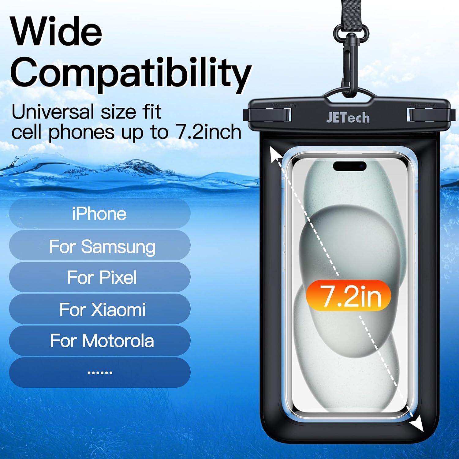 Thumbnail 1 de Custodia impermeabile JETech per smartphone 7,2