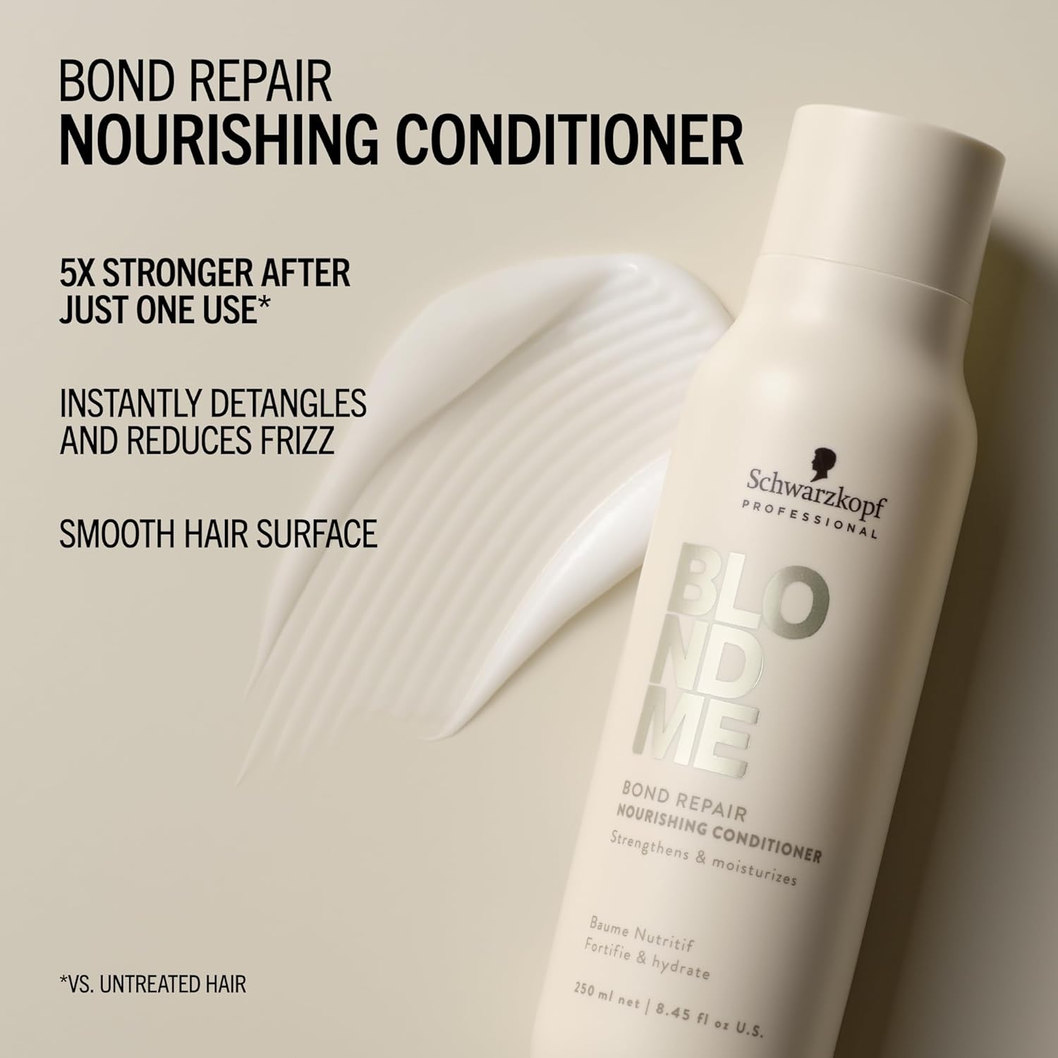 Thumbnail 2 de Schwarzkopf Professional BLONDME Bond Repair Nourishing Conditioner (250 ml) for detangling & hydration