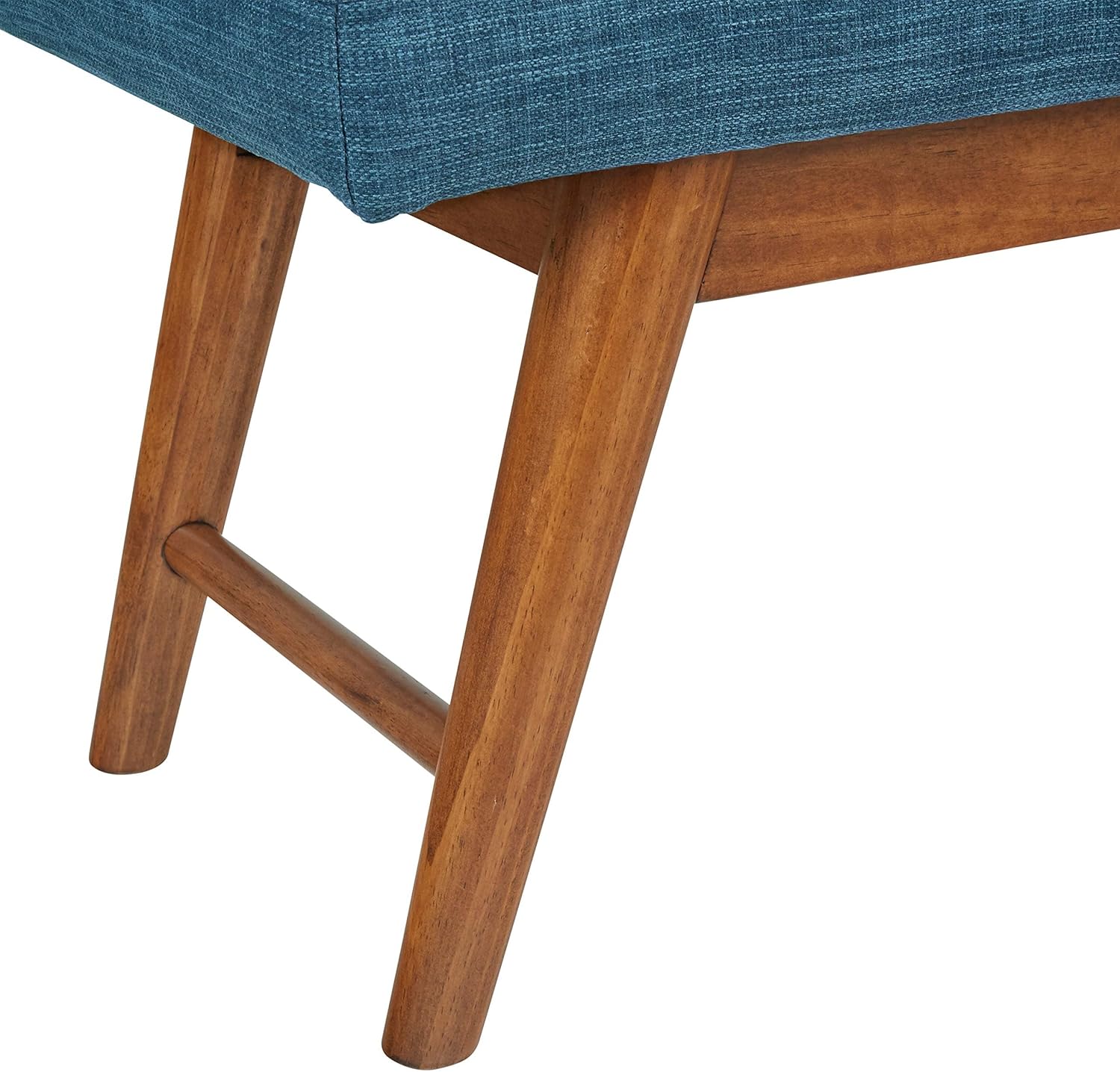 Detalle 2 de Amazon Basics Modern Padded Upholstered Bench with Button in Navy Blue — 112 cm