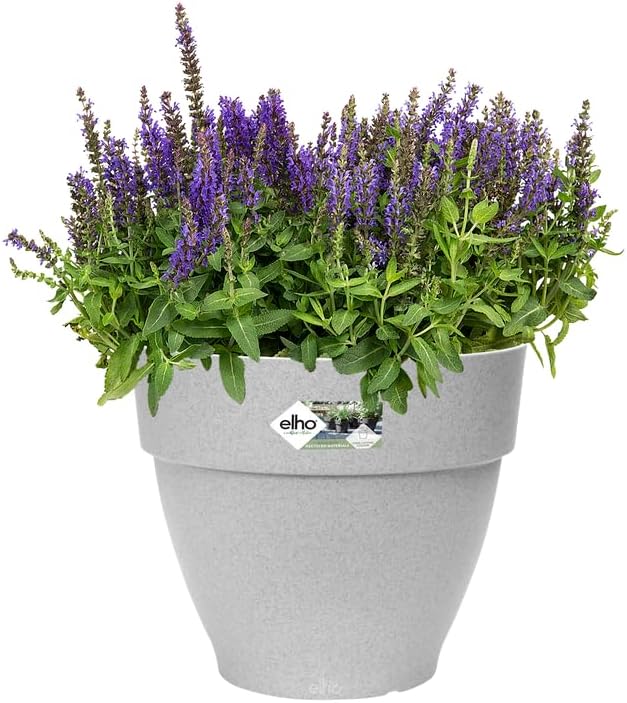 Detalle de Elho Vibia Campana Round 30 🌿 Macetero Exterior Gris