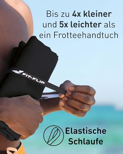 Detalle de Fit-Flip Microfaser Handtücher: kompakt, saugfähig und pflegeleicht für Sport und unterwegs