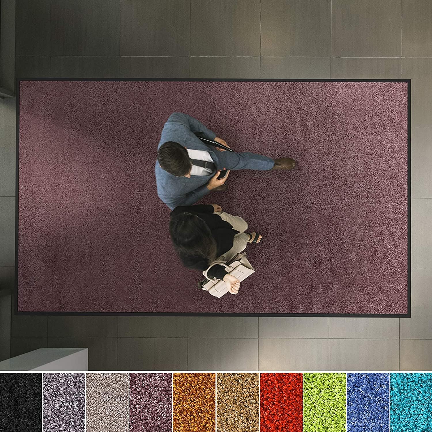 Thumbnail 5 de etm Schmutzfangmatte – Fußmatte Aubergine 120x300 cm, Innen/Außen, rutschhemmend