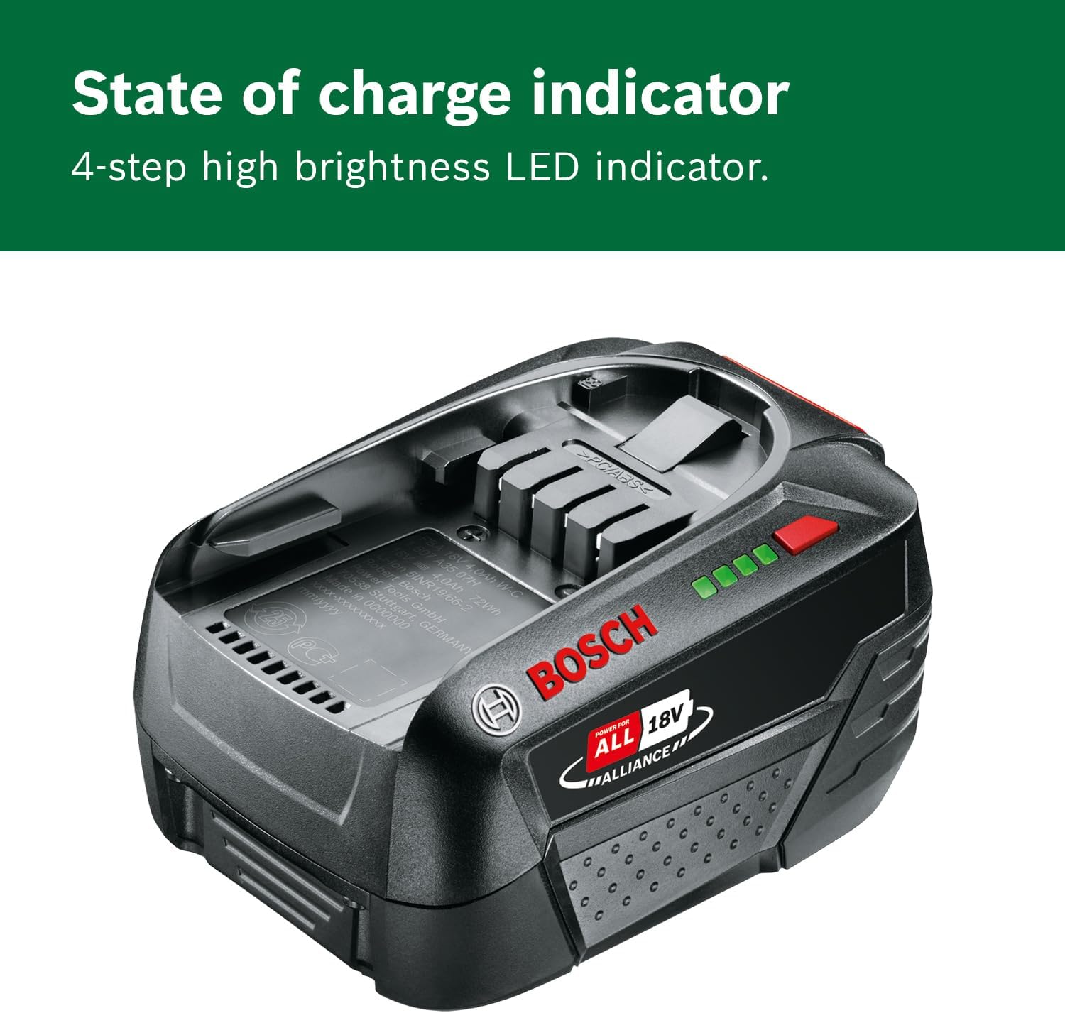 Detalle 2 de Bosch PBA 18V 4.0Ah battery pack 🛠