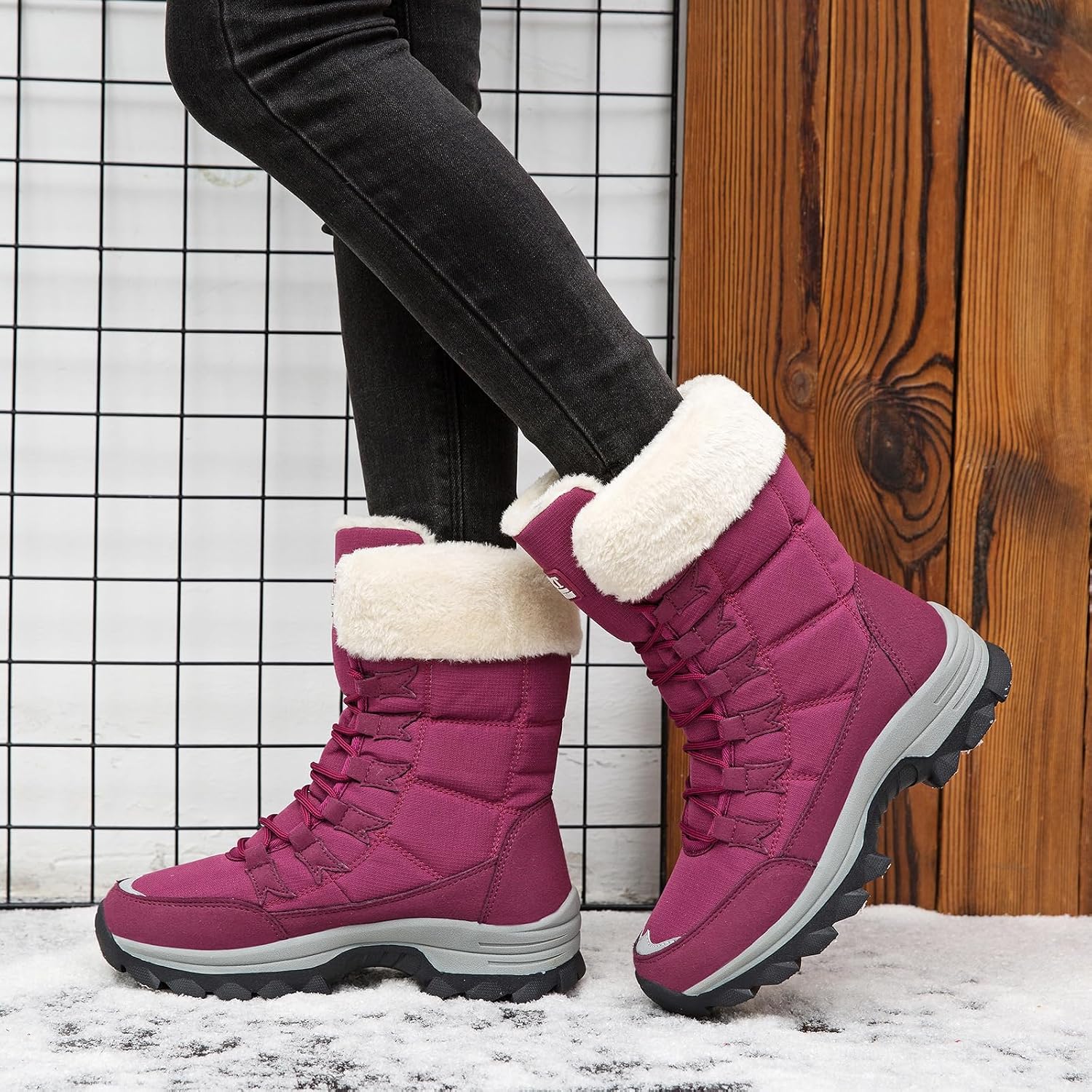 Thumbnail 1 de VLOOKST dameslaarzen voor winter en sneeuw, maat 37-43, warm gevoerd