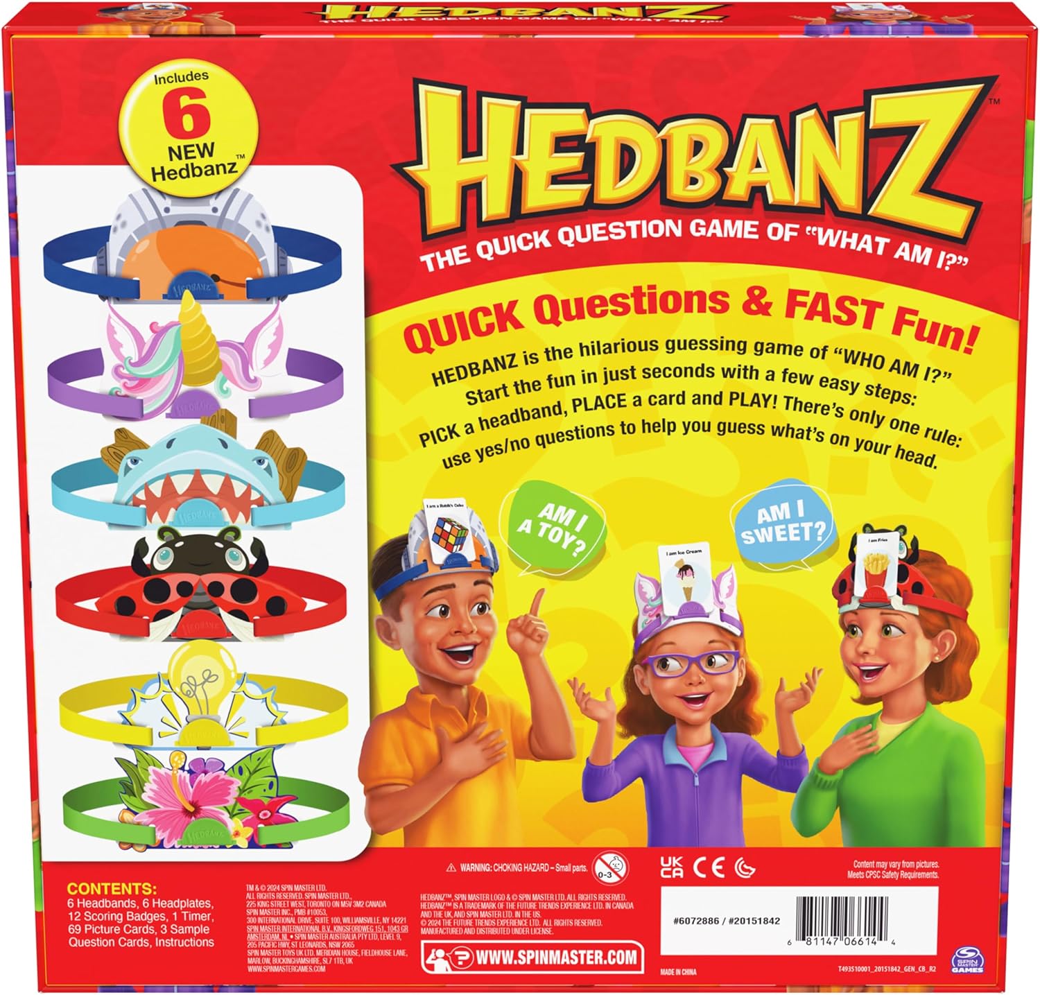 Thumbnail 6 de Spin Master Hedbanz 3rd Edition 2025 69 cards