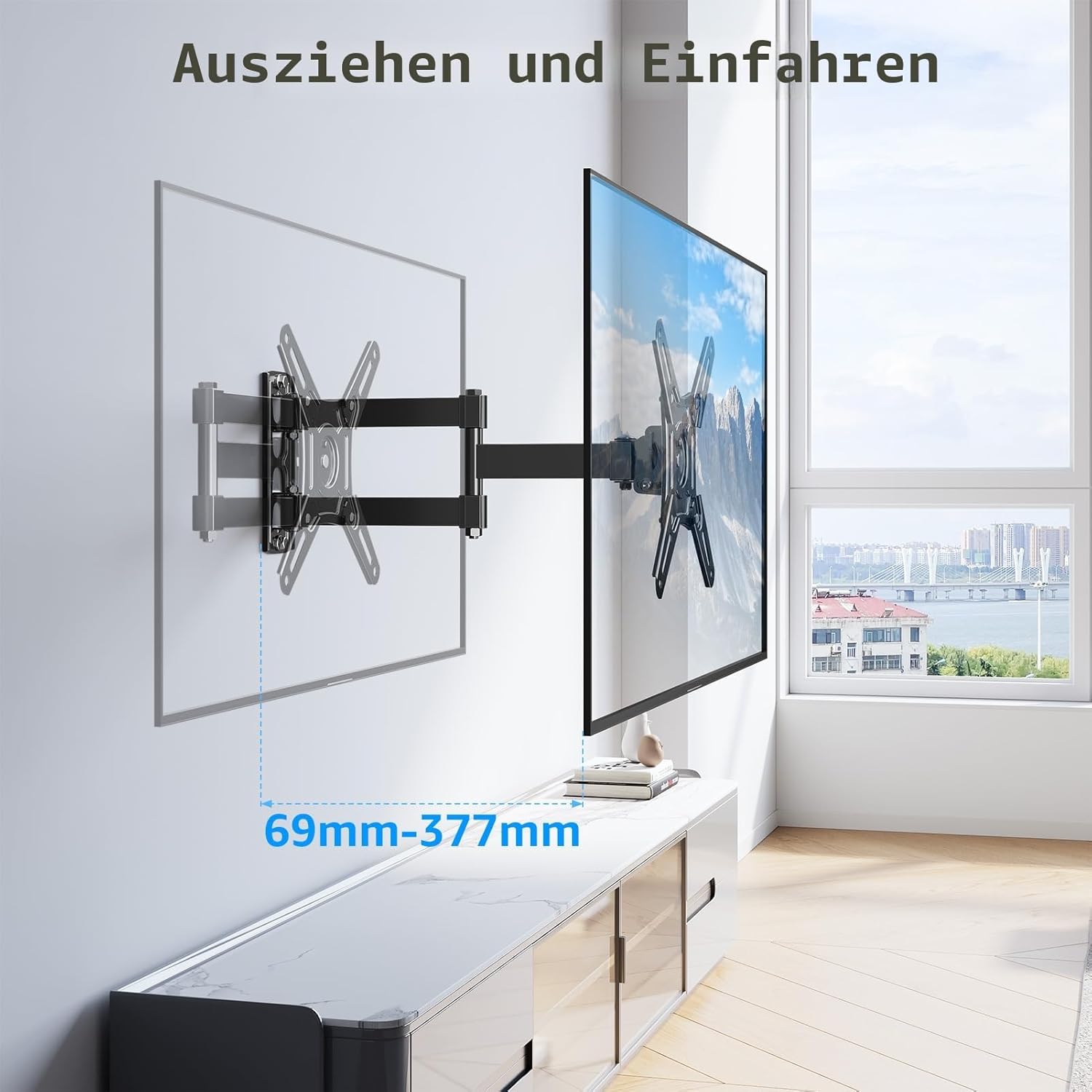 Detalle de MOUNTUP TV Wandhalterung 180° für 14-42 Zoll