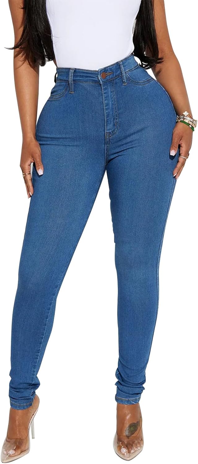 Thumbnail 1 de KUNMI Women's Classic High Waisted Skinny Stretch Jeans