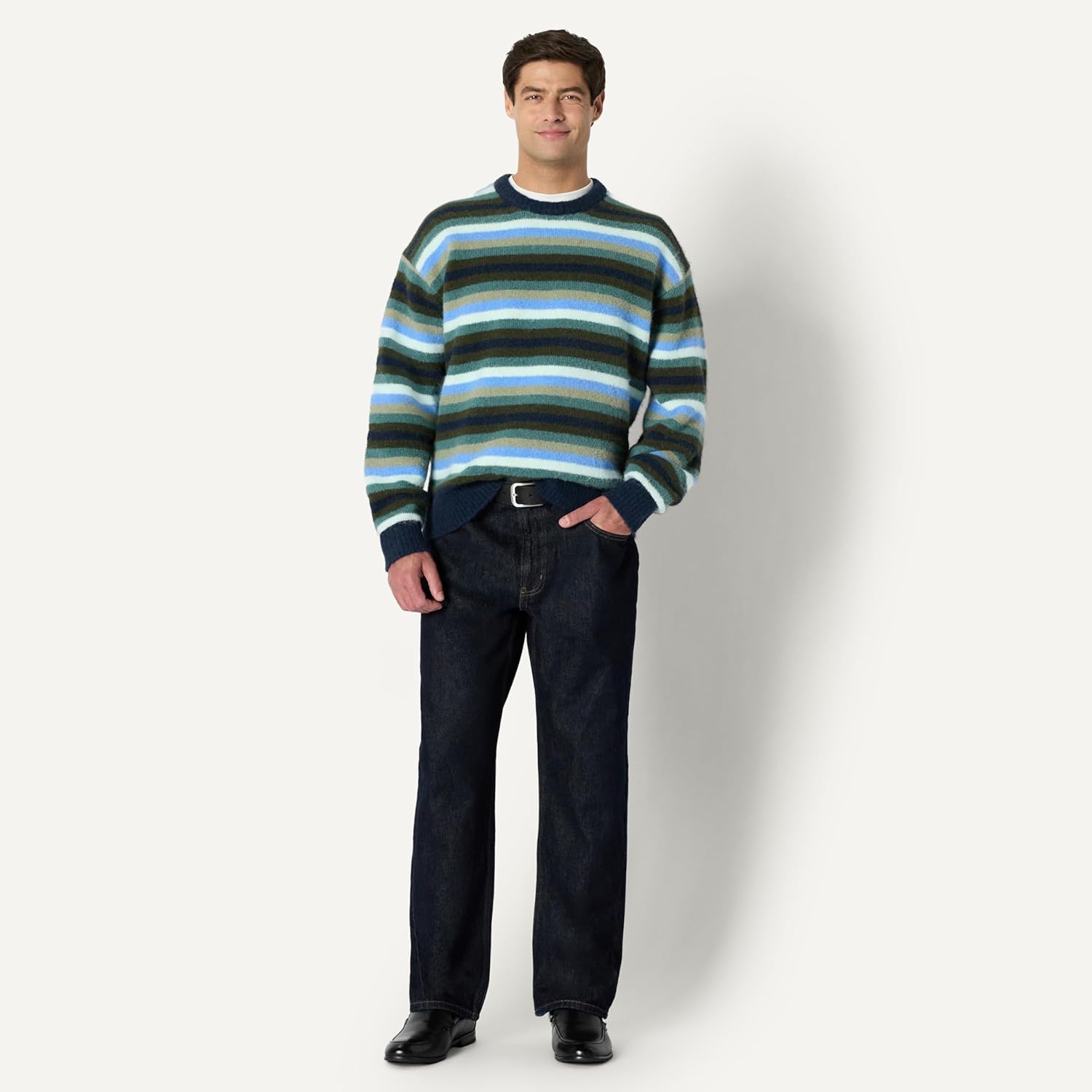 Thumbnail 2 de Amazon Essentials Men's Relaxed-Fit Faux Mohair Crewneck Pullover Jumper