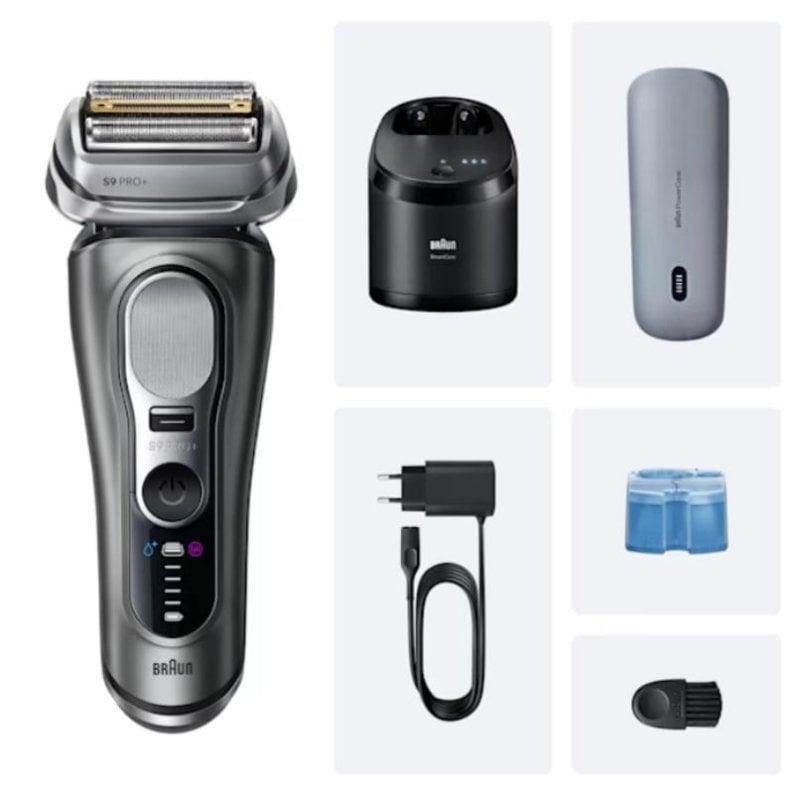Detalle de Braun Series 9 Pro+ 9675cc Wet & Dry con PowerCase y Centro de Limpieza
