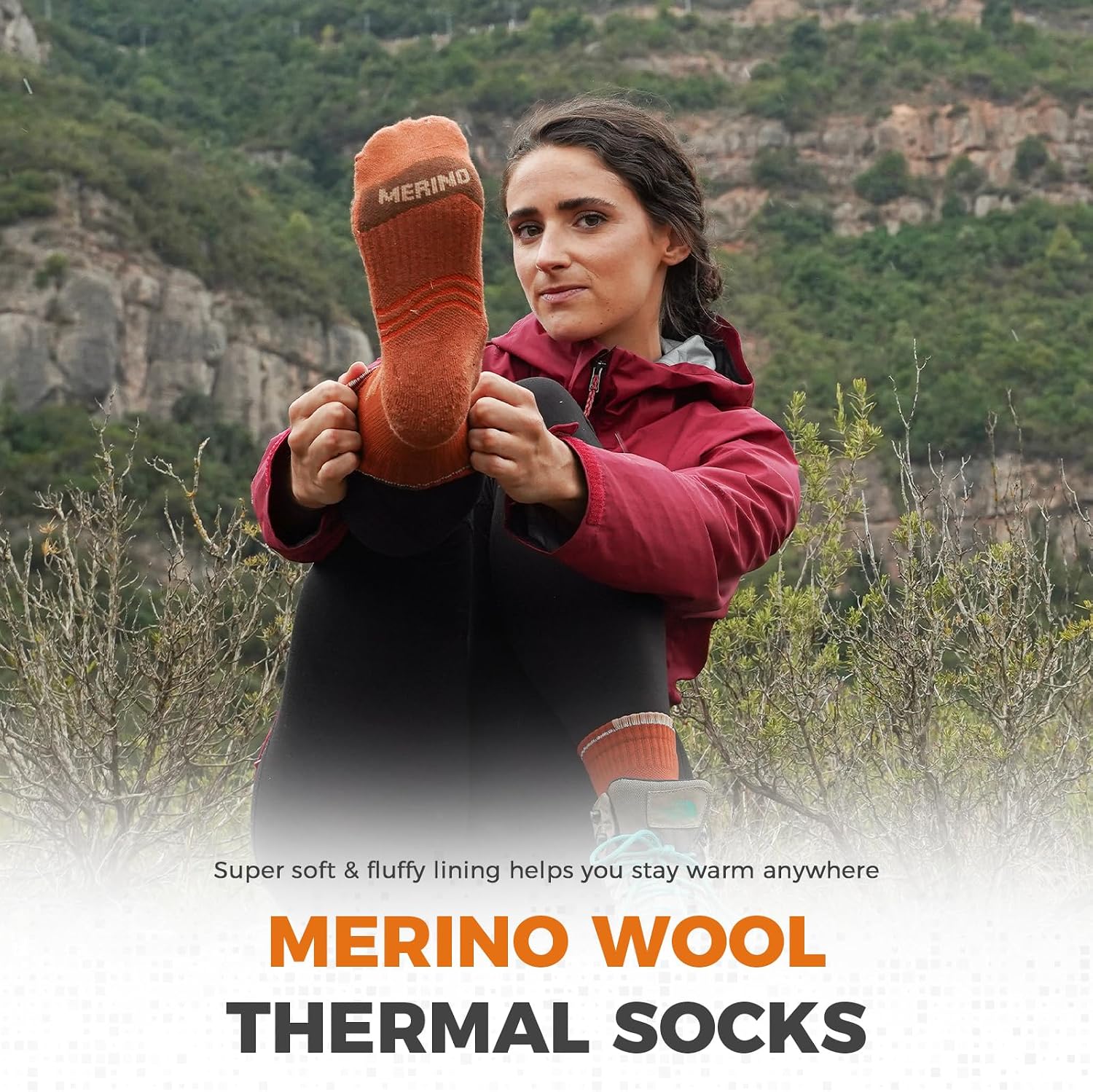 Thumbnail 5 de Merino Wool Thermal Walking Socks 3 Pairs