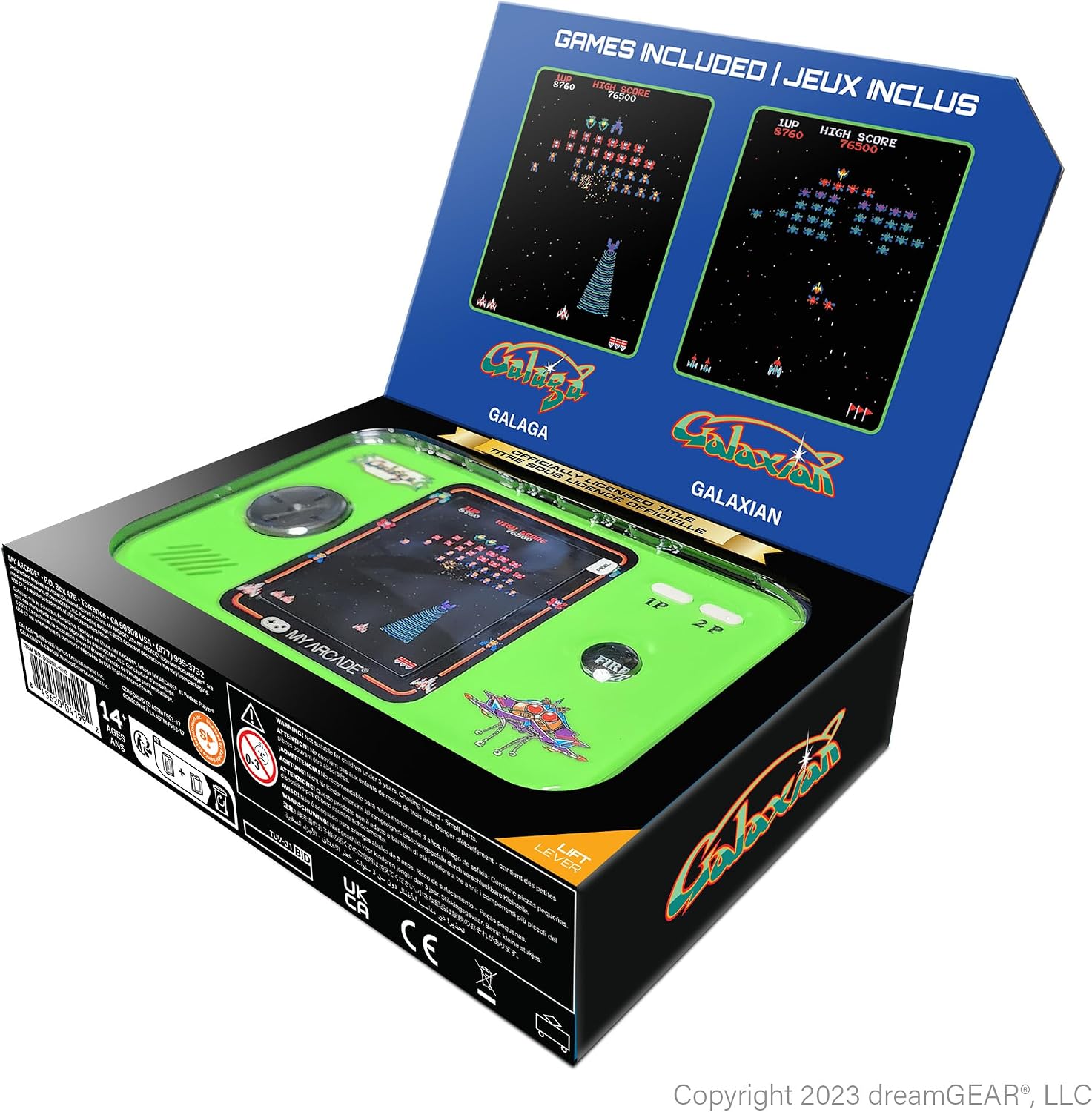 Detalle 2 de MY ARCADE Pocket Player PRO – konsola kieszonkowa Galaga i Galaxian, ekran 2,7 cala