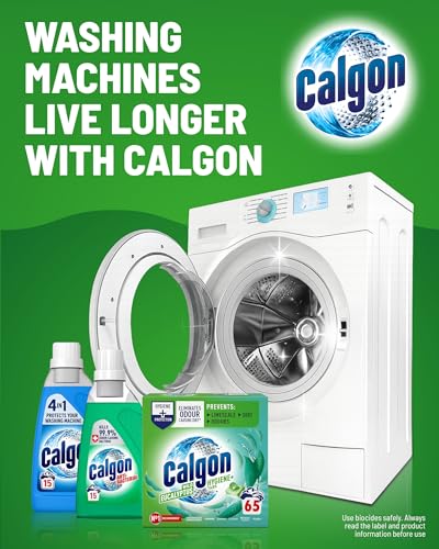 Detalle de Calgon Hygiene Plus Washing Machine Cleaner & Limescale Remover, 65 Tablets