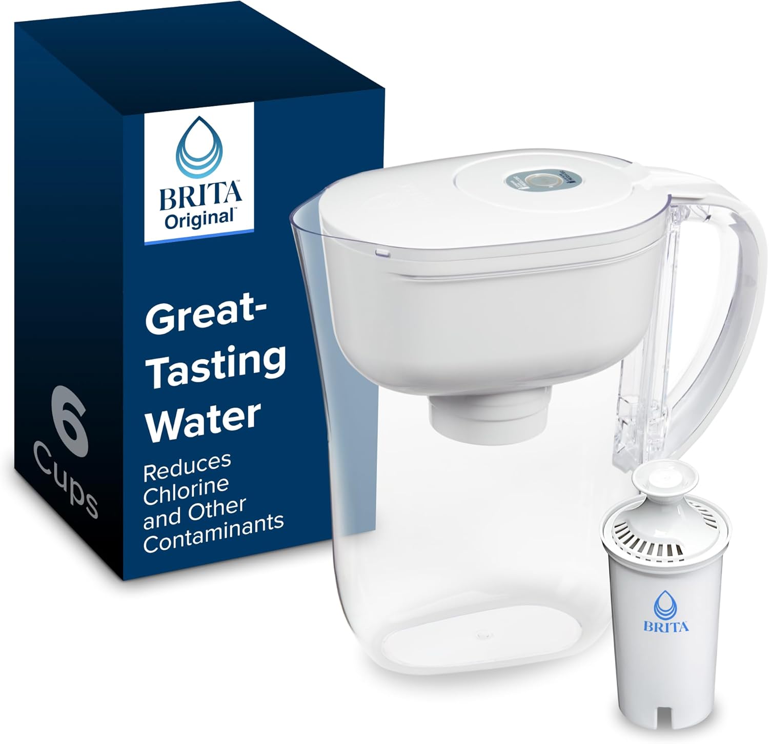 Brita Metro 6-Cup Water Filter Pitcher with SmartLight