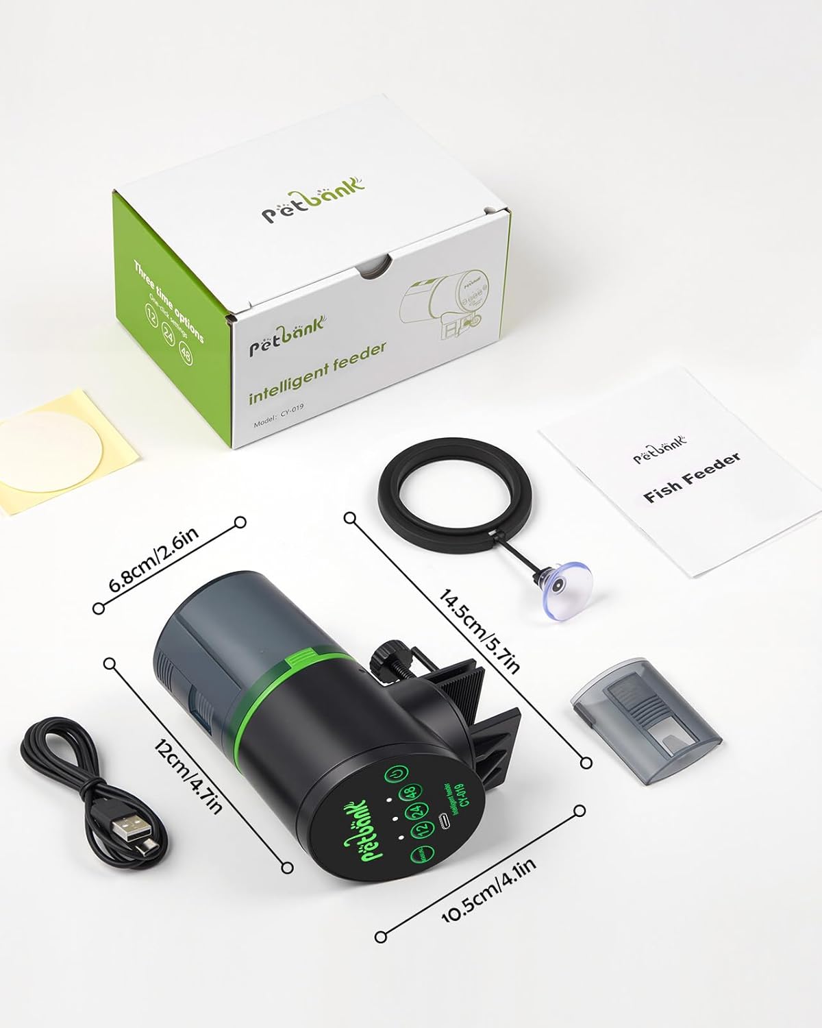 Thumbnail 6 de Petbank Automatic Aquarium Feeder – Auto Fish Food Dispenser (Rechargeable, USB)