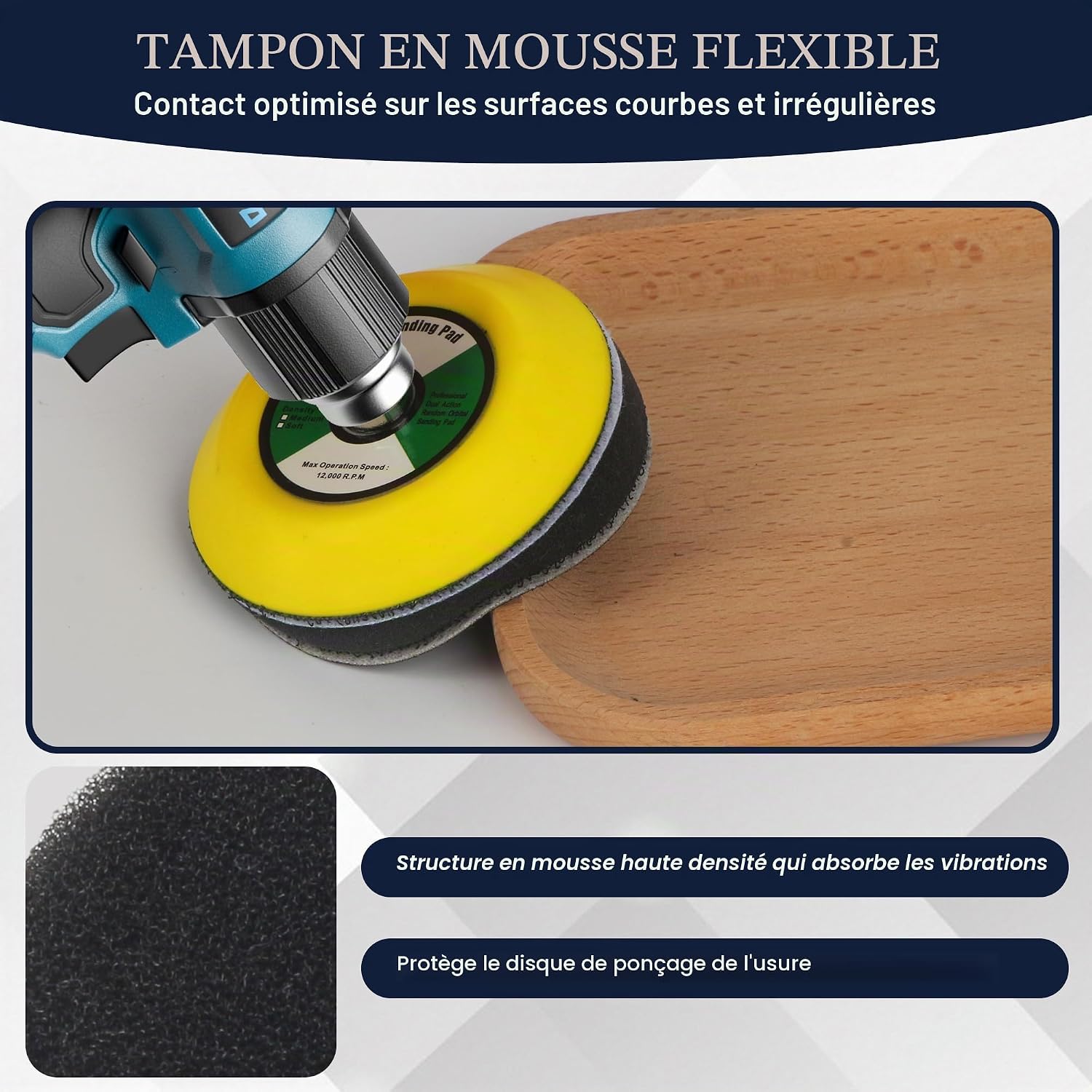Detalle de DUBUOZA 145 Kit Renovation Phare Voiture – Ensemble complet pour ponçage et polissage