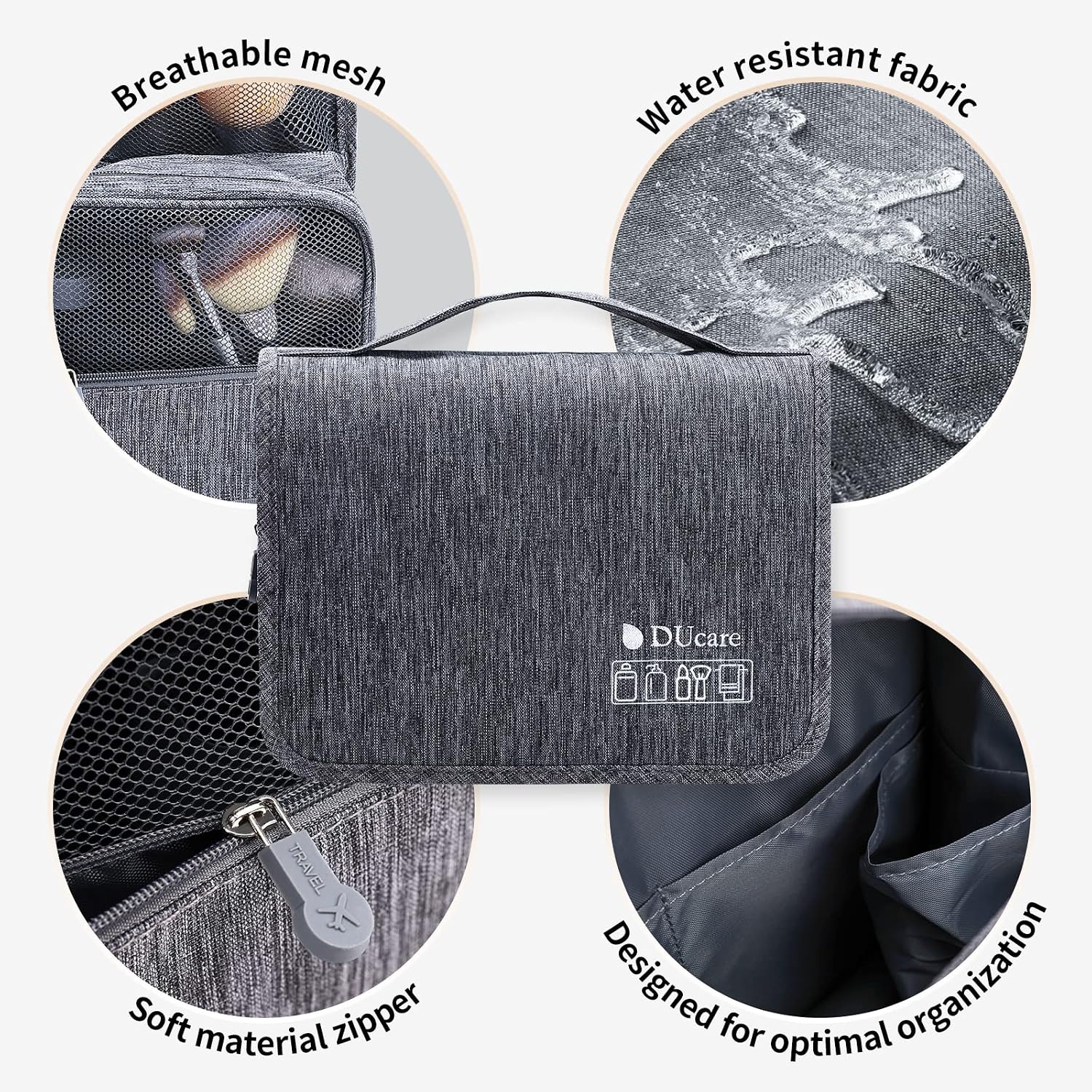 Detalle de DUcare Hanging Toiletry Bag, Grey